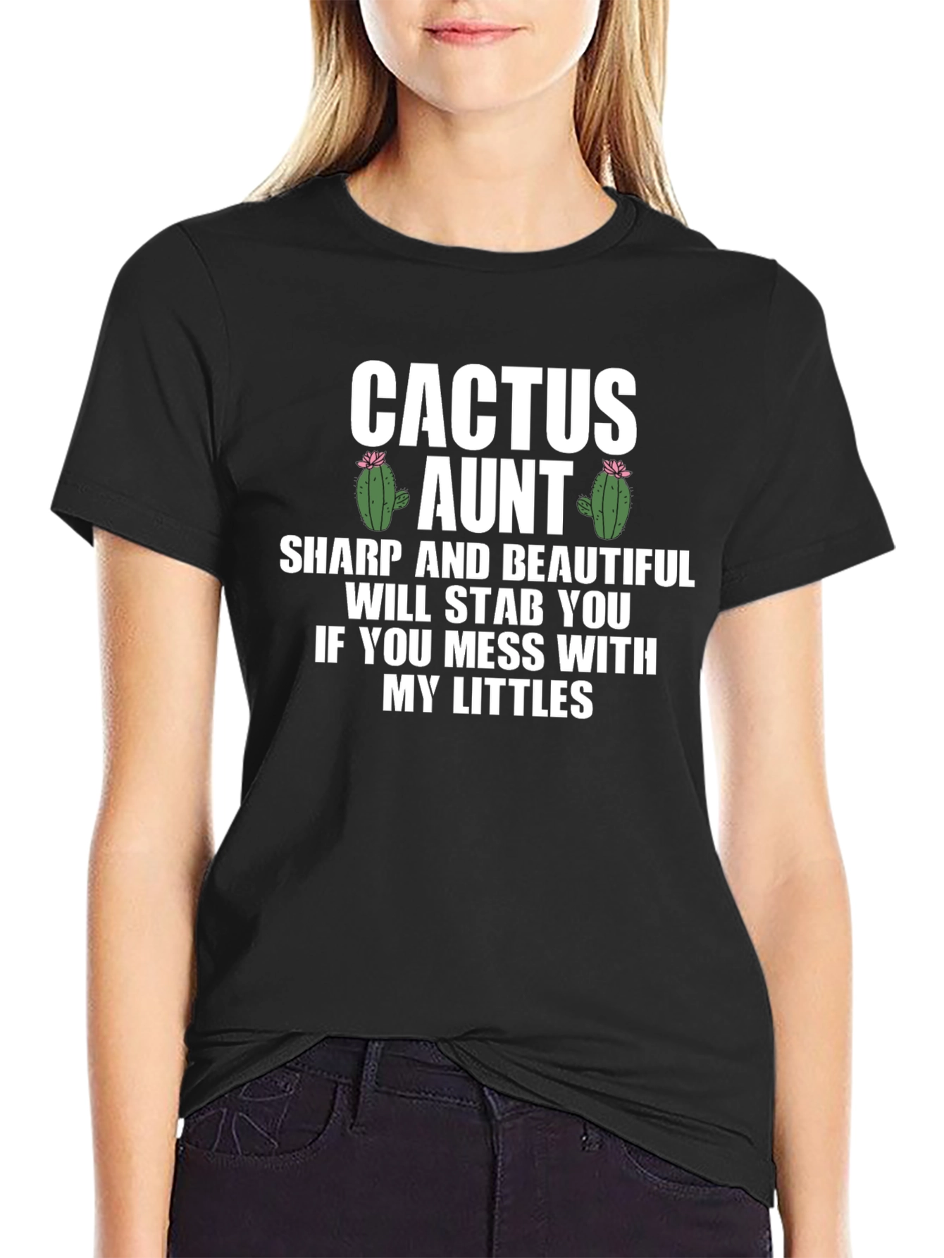 Cactus Aunt T-Shirt - Sharp and Beautiful Auntie Tee