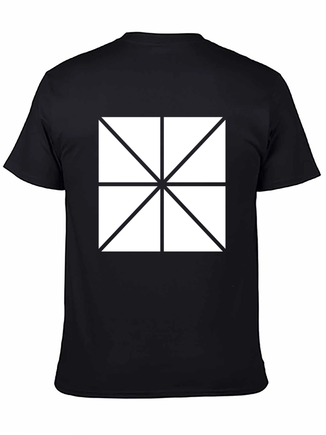 Geometric Pattern Tee - Modern Black T-Shirt