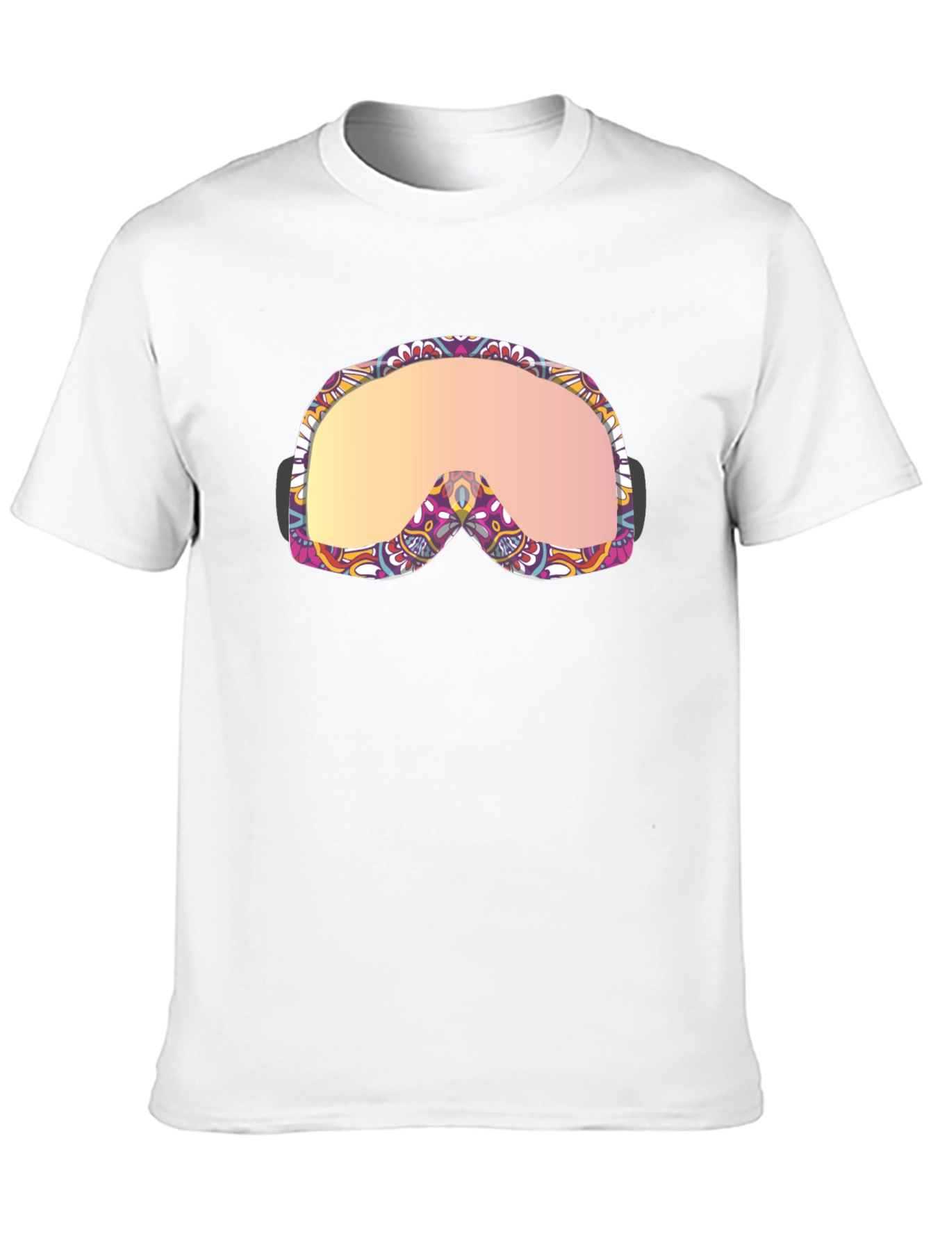 Funky Ski Goggles Graphic Tee - Black Cotton Blend