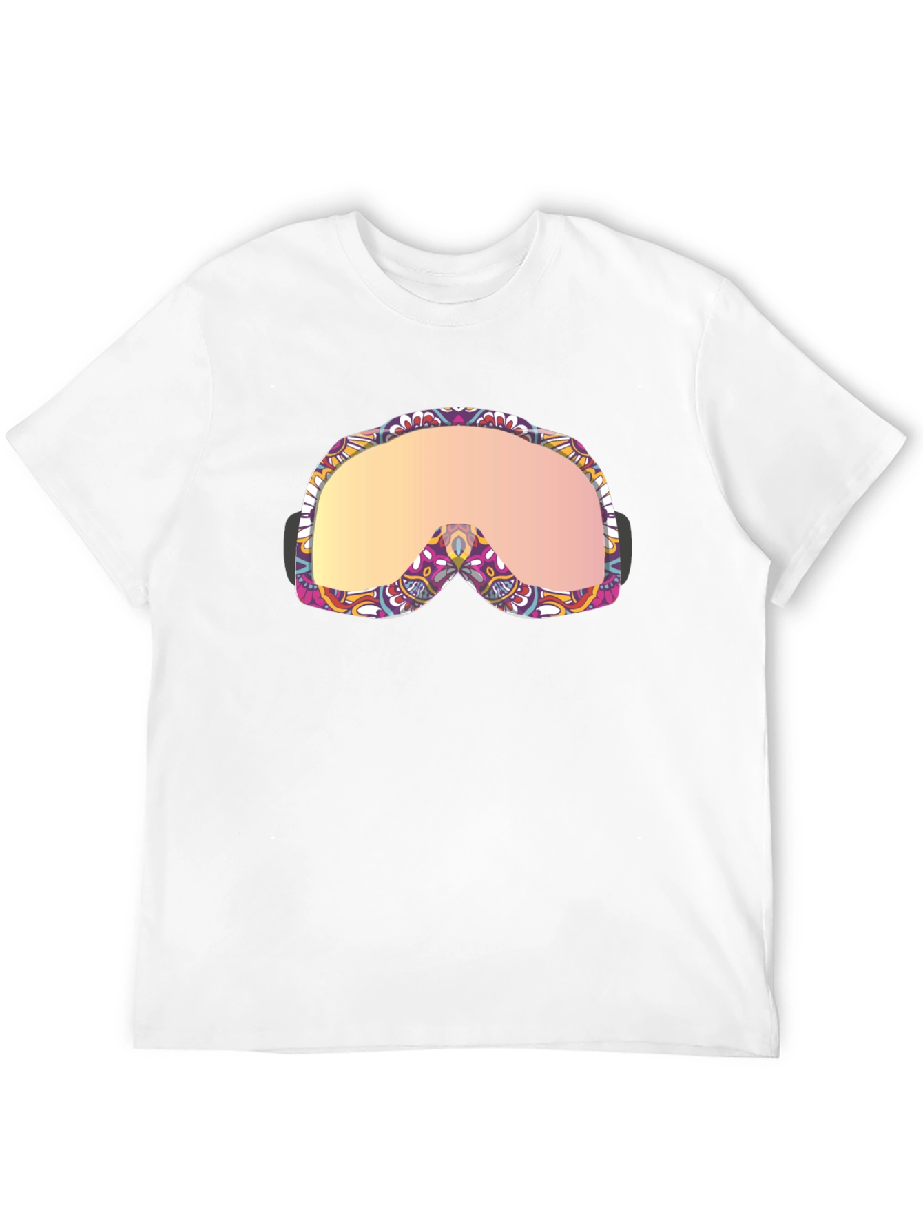 Funky Ski Goggles Graphic Tee - Black Cotton Blend