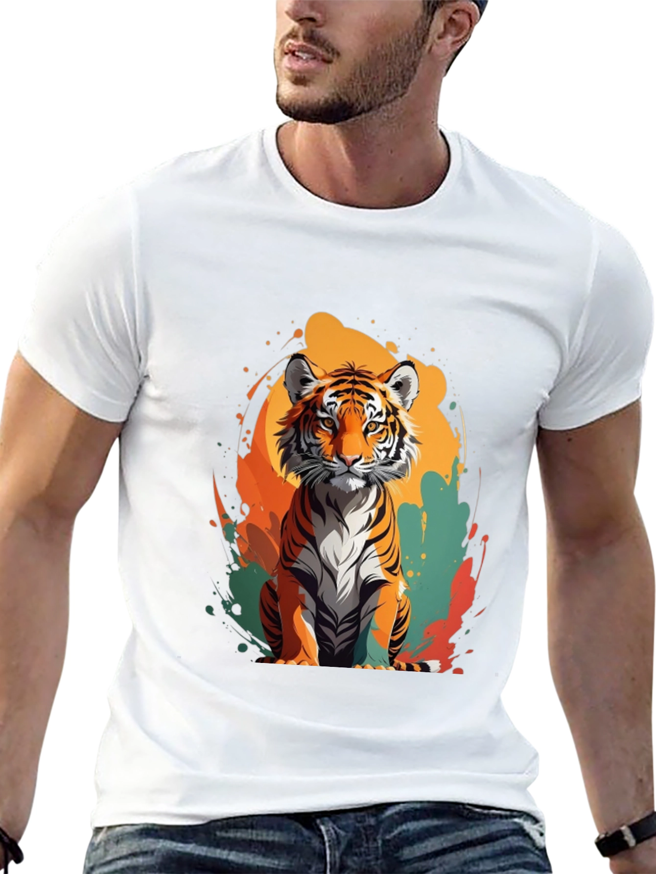Tiger Graphic Tee - Trendy Casual Wear