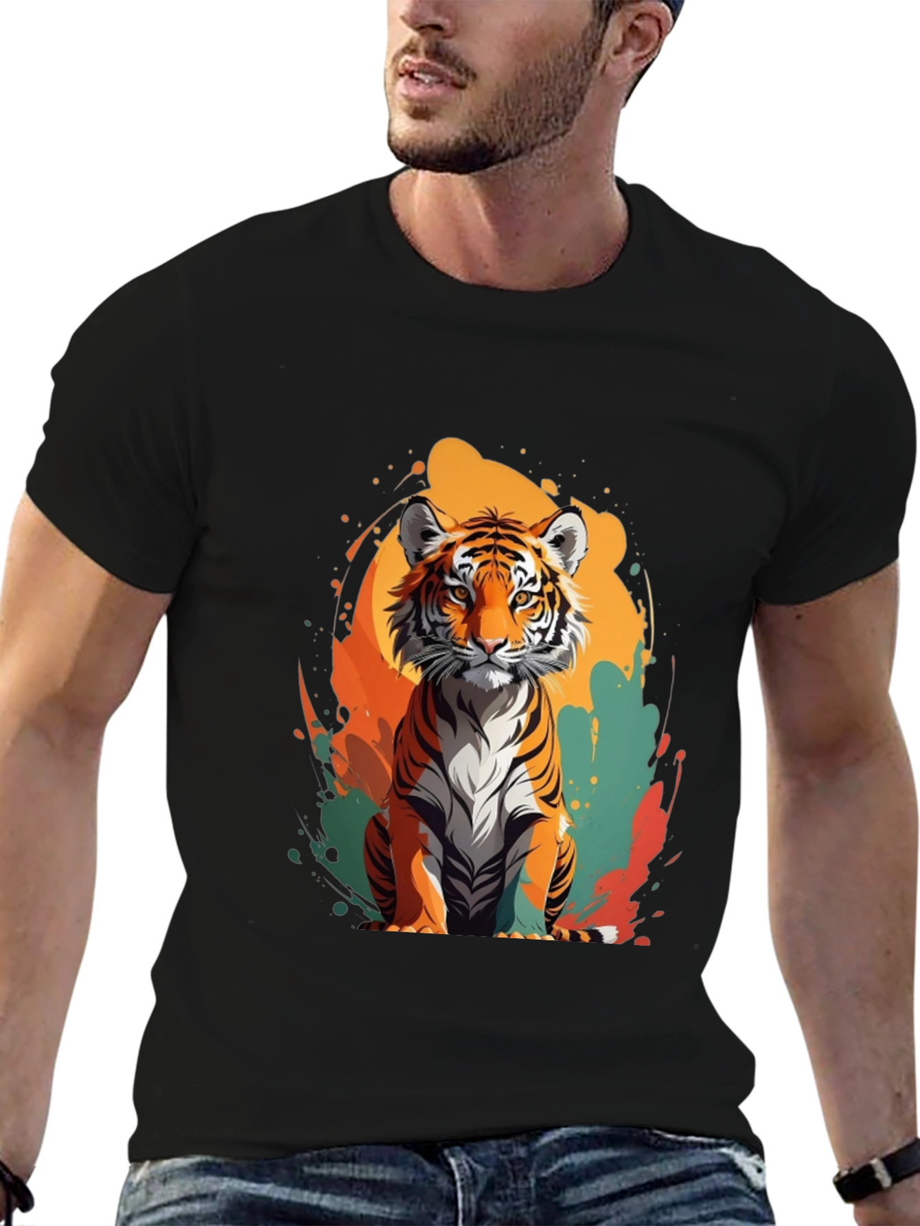 Tiger Graphic Tee - Trendy Casual Wear