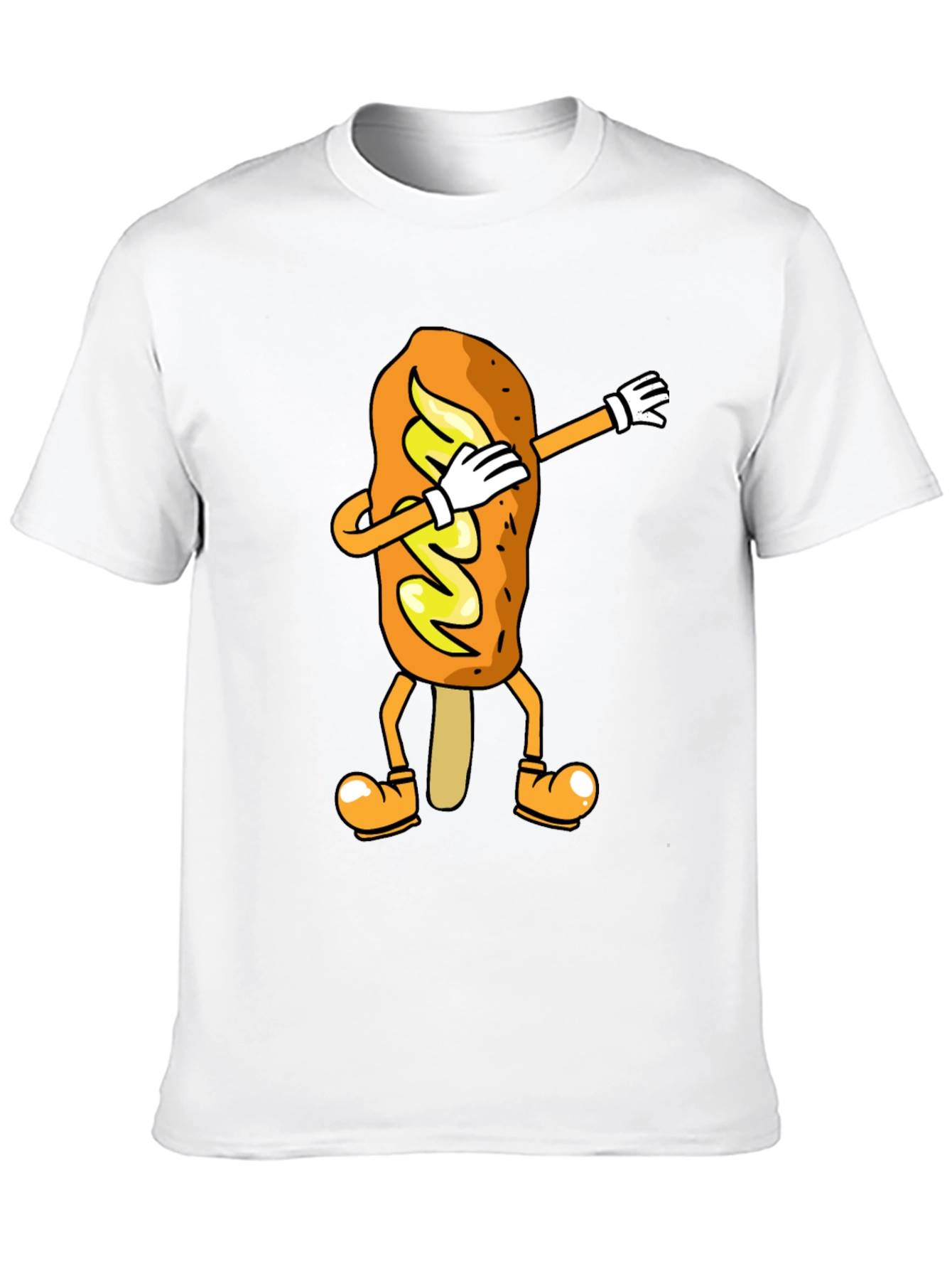 Dabbing Corn Dog Graphic T-Shirt