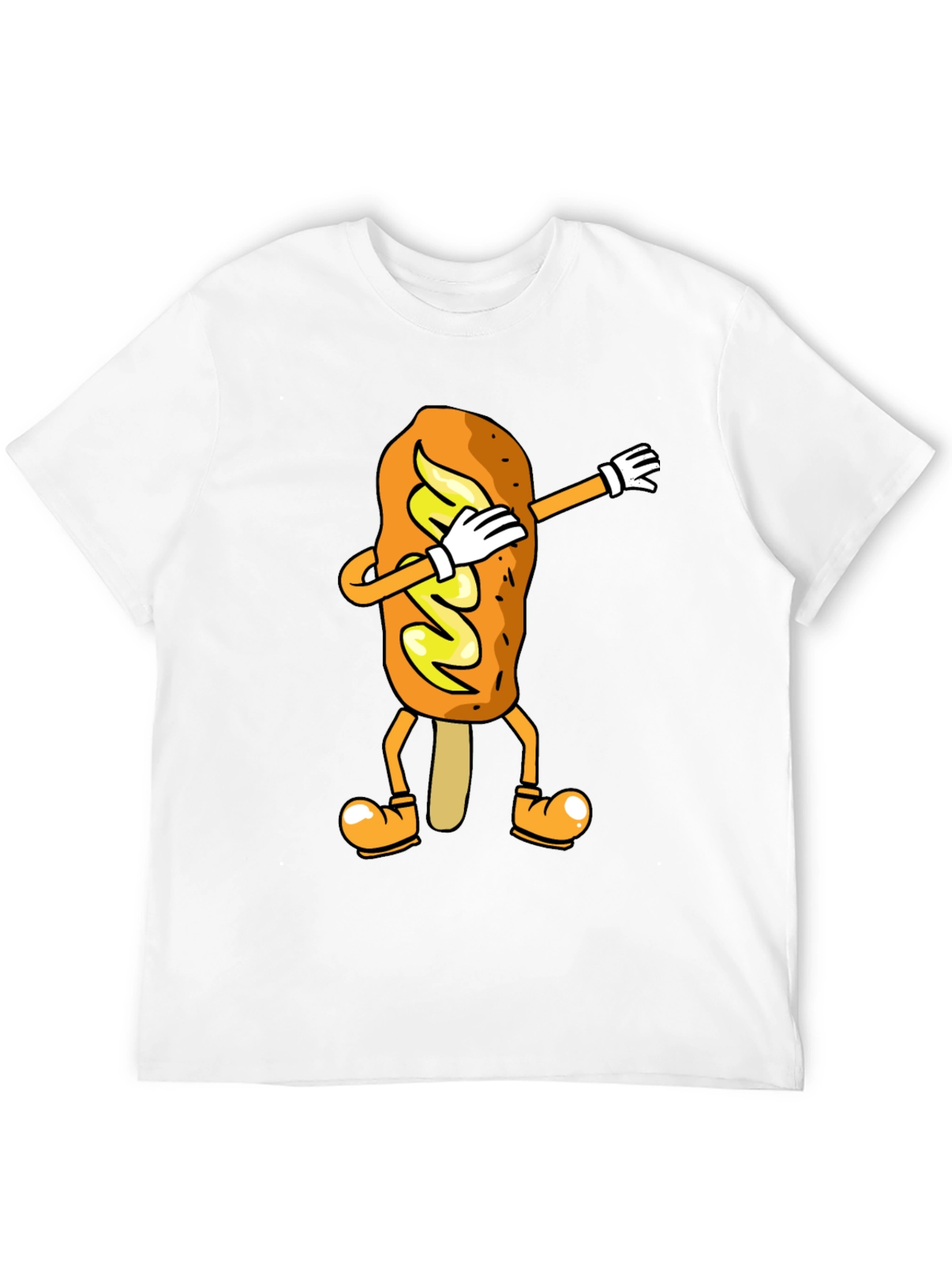 Dabbing Corn Dog Graphic T-Shirt