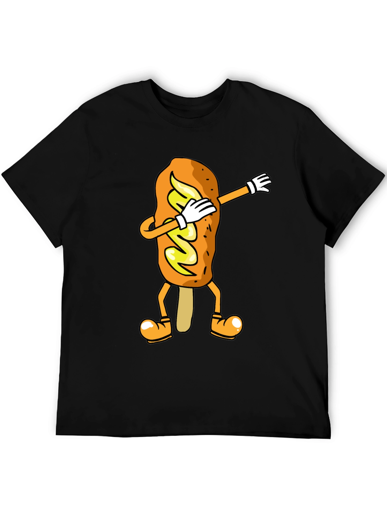 Dabbing Corn Dog Graphic T-Shirt