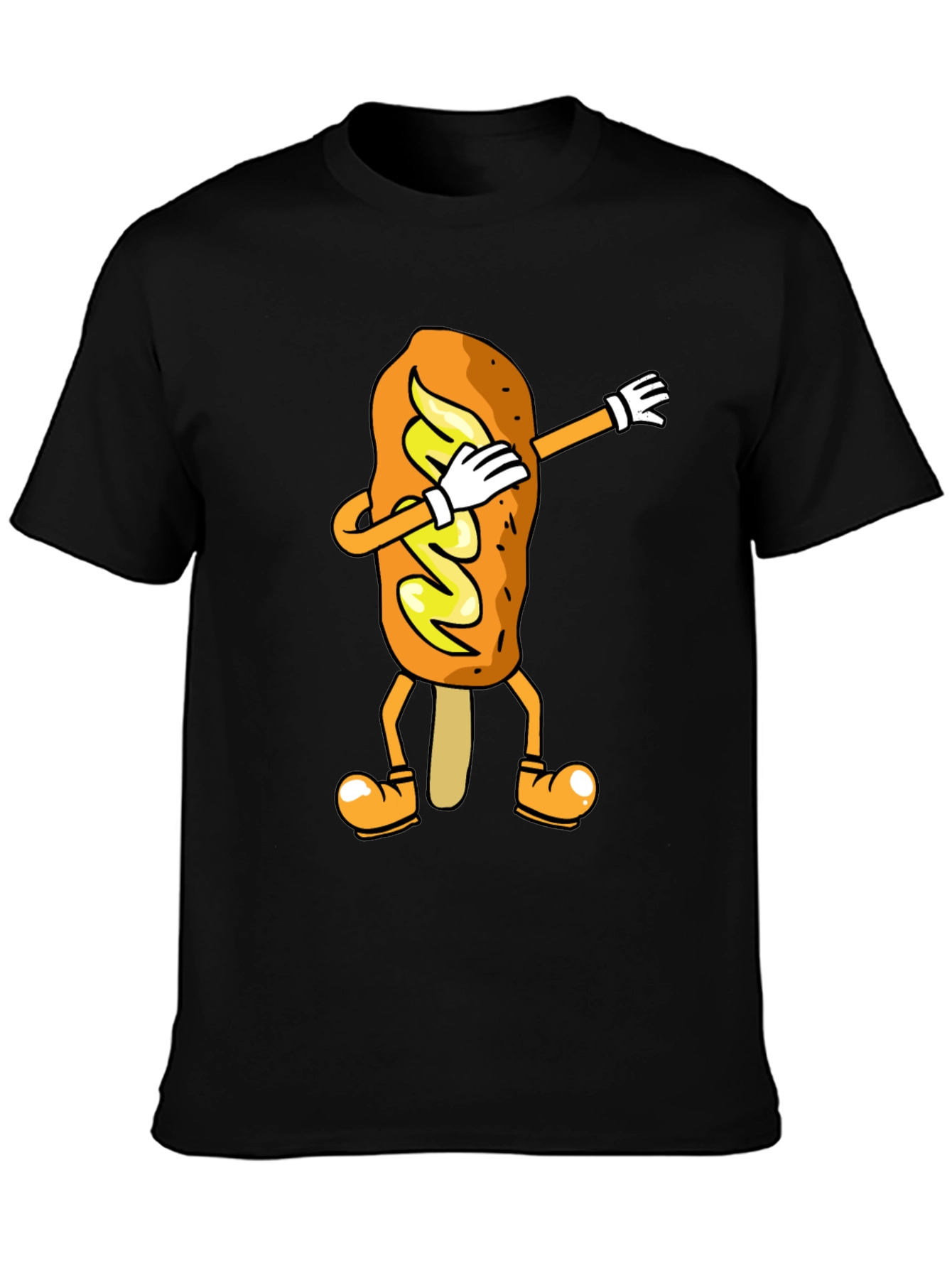 Dabbing Corn Dog Graphic T-Shirt