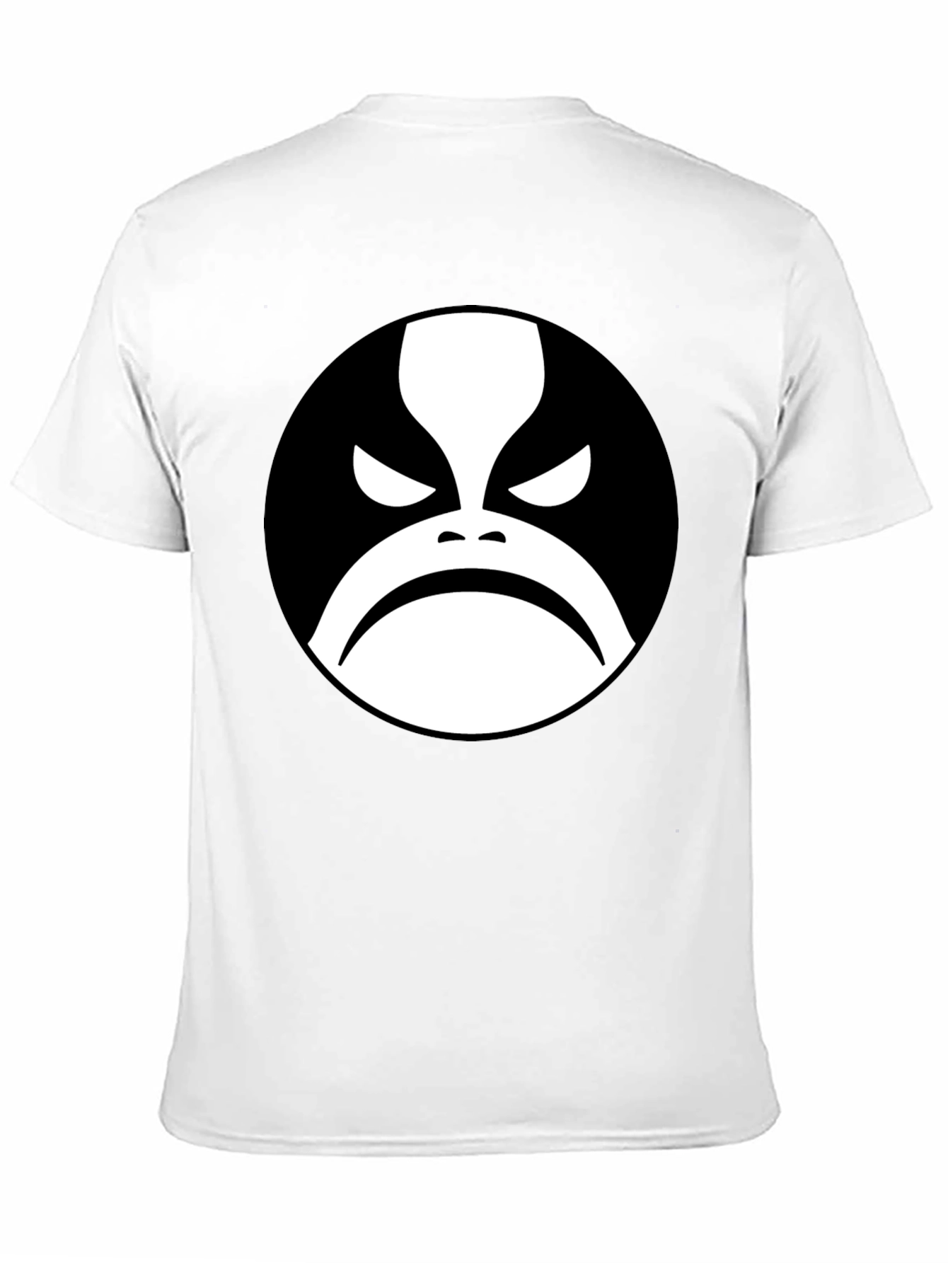 Black T-Shirt with Graphic Face Design