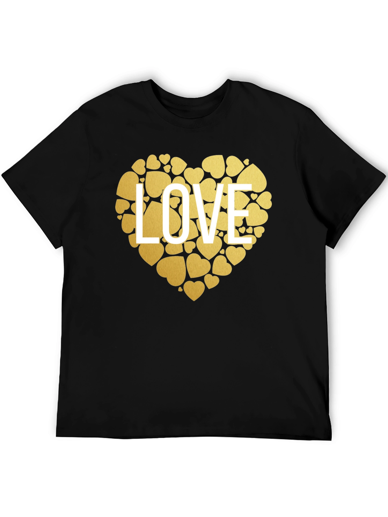 Love Heart Graphic T-Shirt - Stylish Black Tee