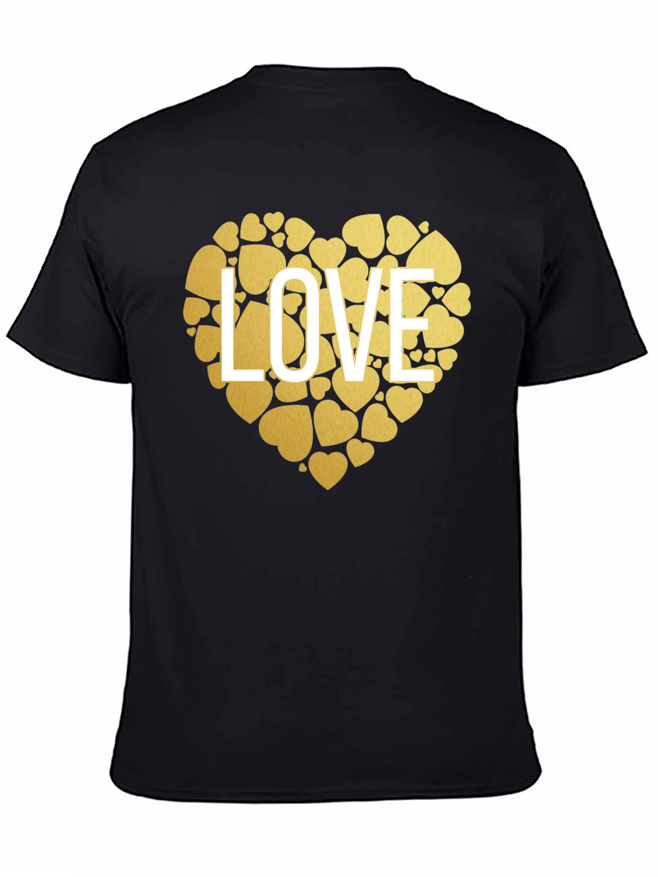 Love Heart Graphic T-Shirt - Stylish Black Tee