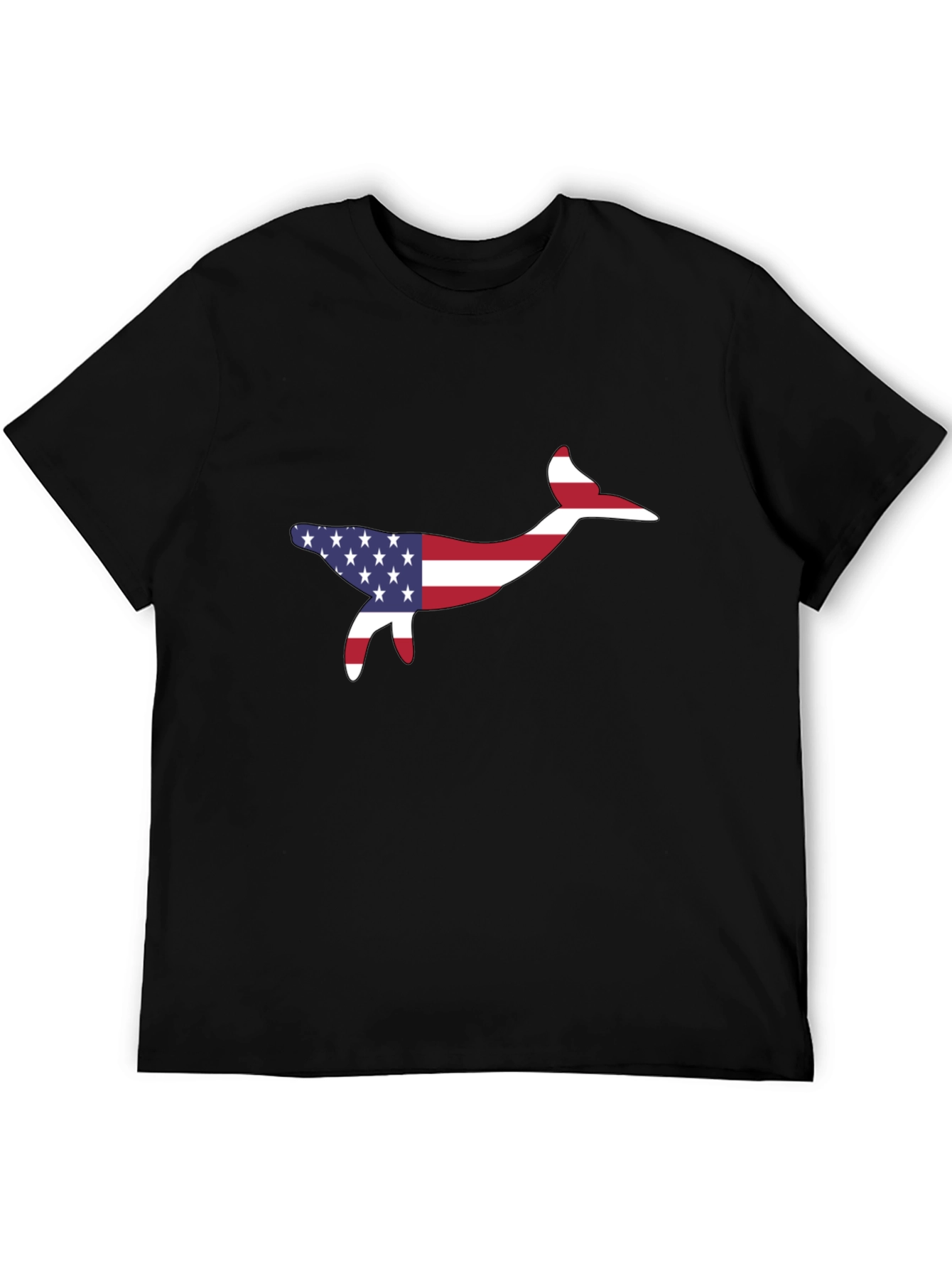 American Flag Whale Graphic Tee