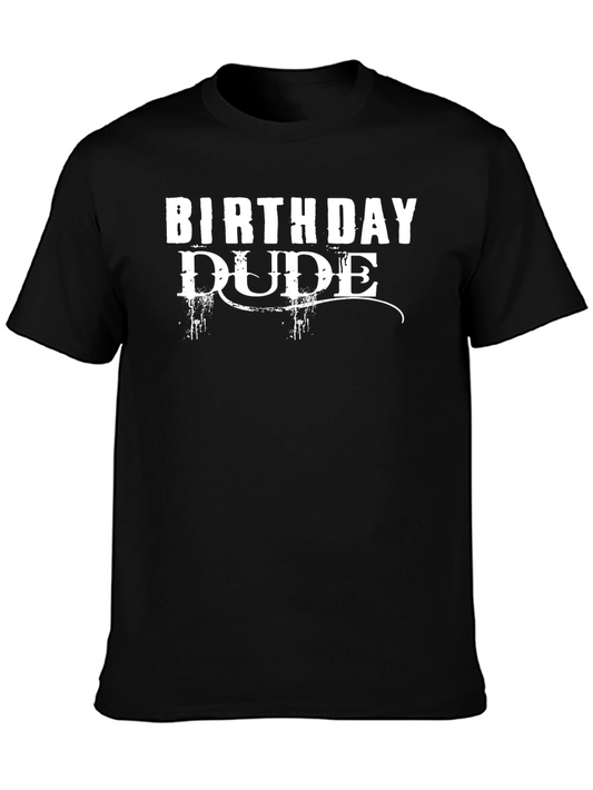 Birthday Dude Graphic Tee - Mens Black T-Shirt