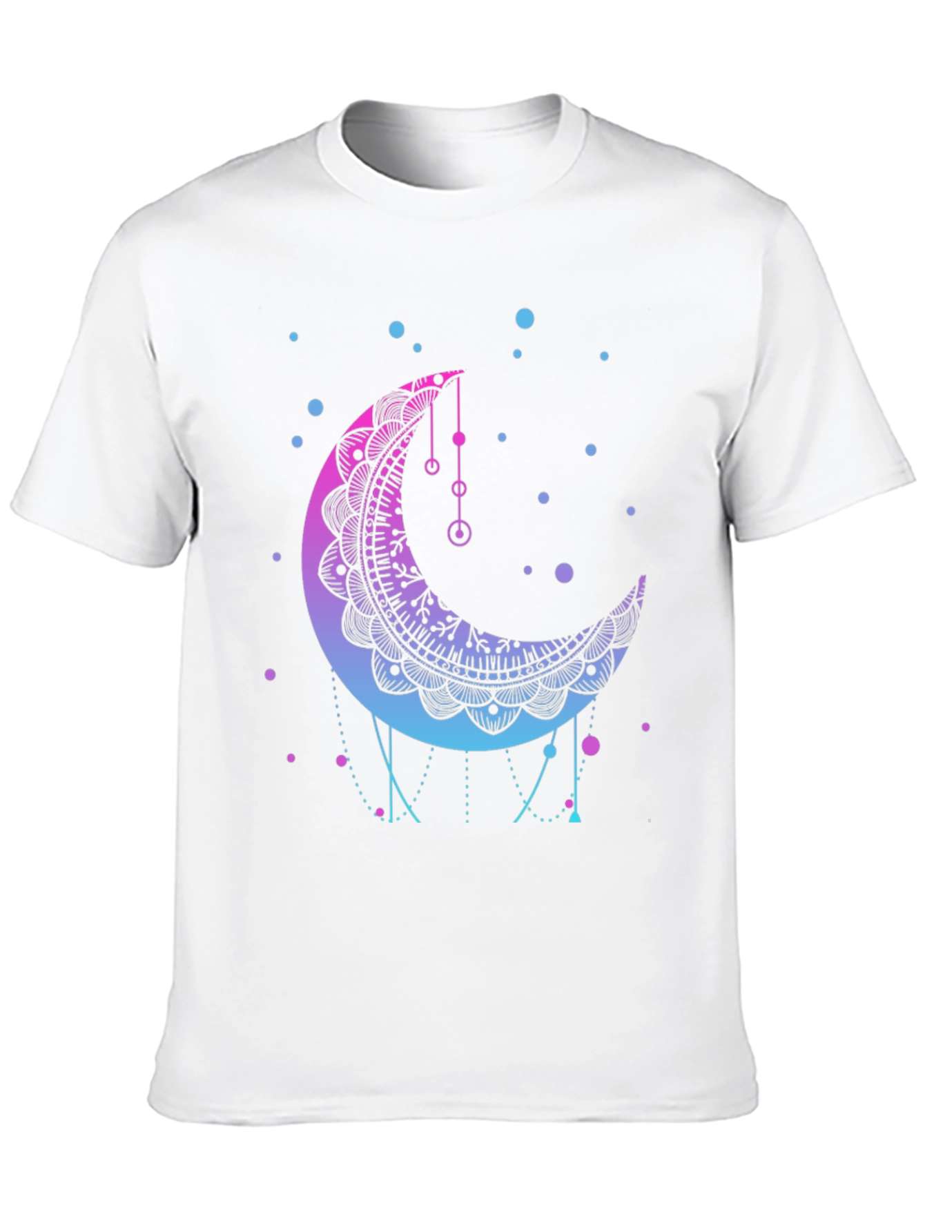Mystic Moon Mandala Graphic Tee - Black