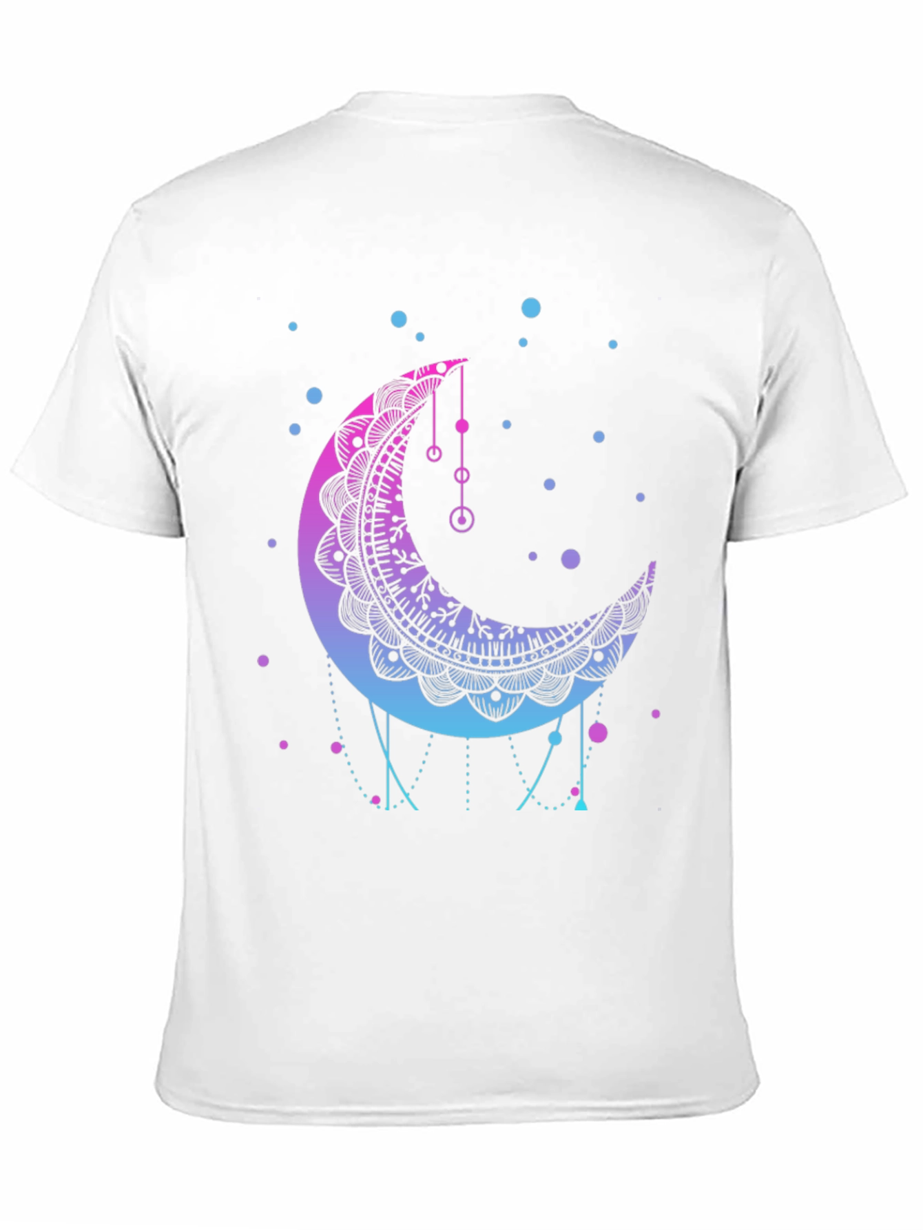 Mystic Moon Mandala Graphic Tee - Black