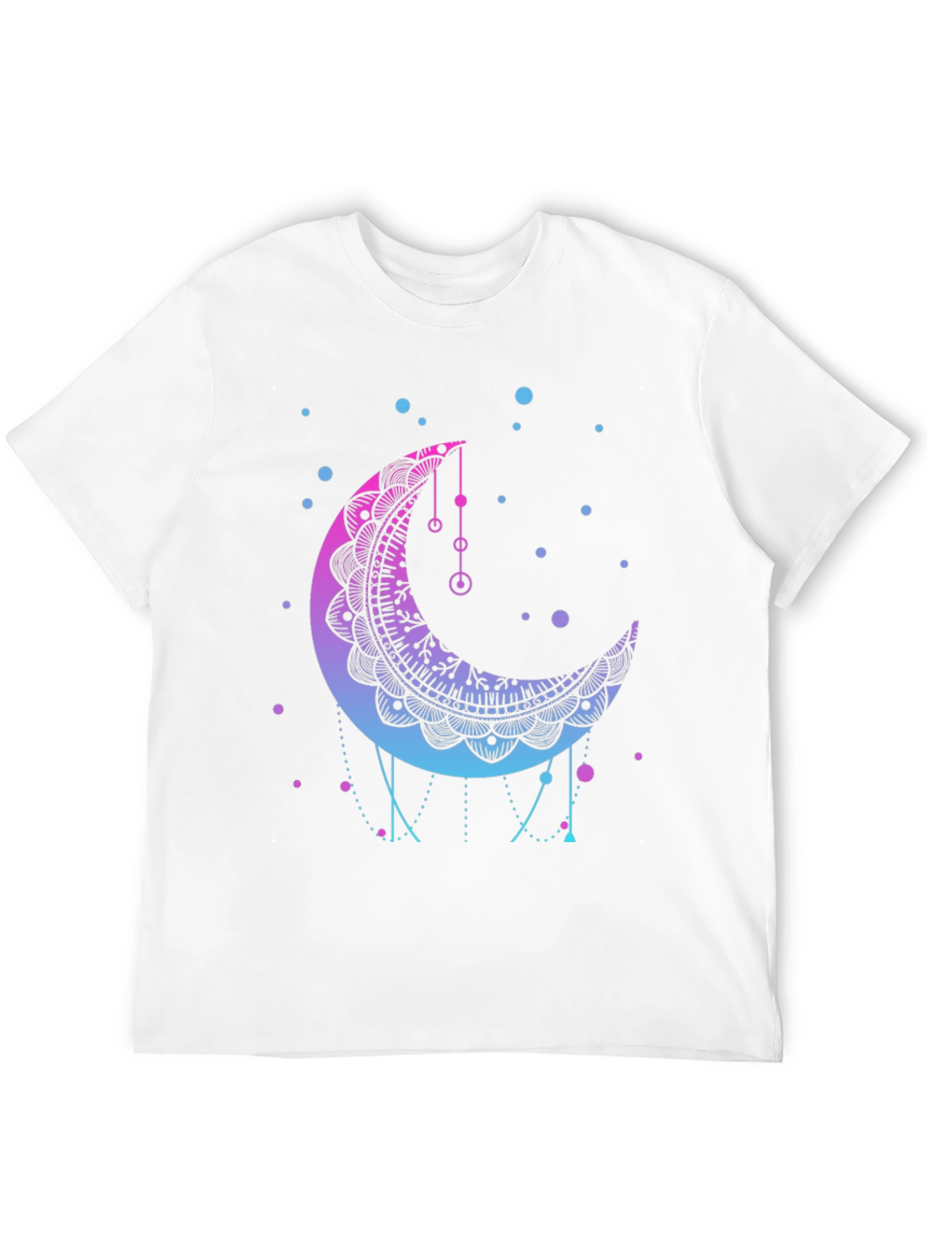 Mystic Moon Mandala Graphic Tee - Black