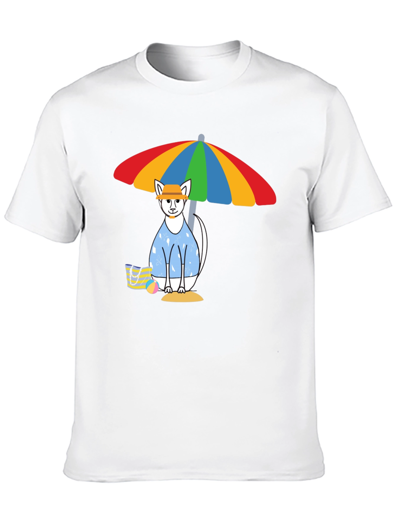 Summer Cat Beach T-Shirt