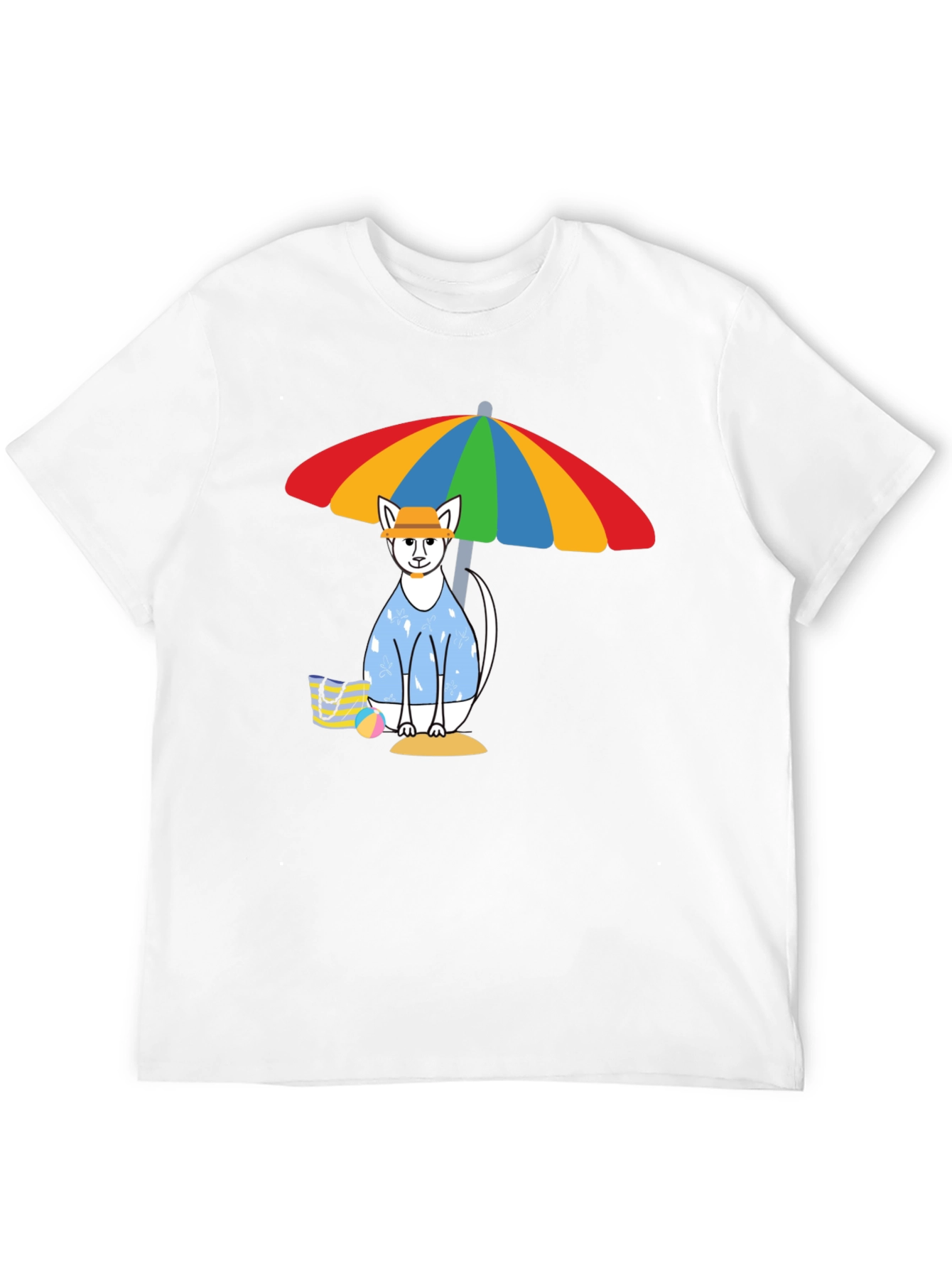 Summer Cat Beach T-Shirt