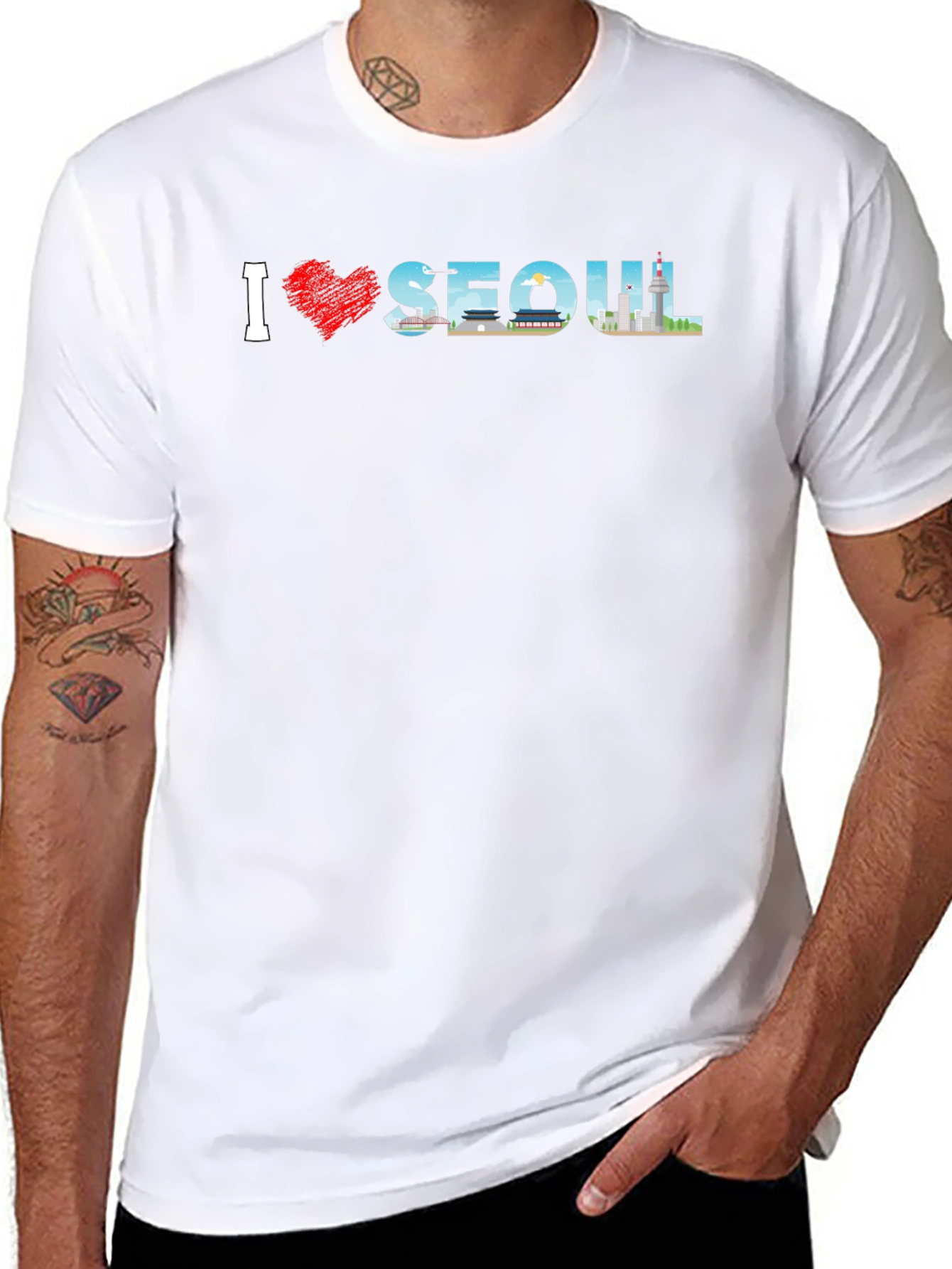 I Love Seoul Black T-Shirt