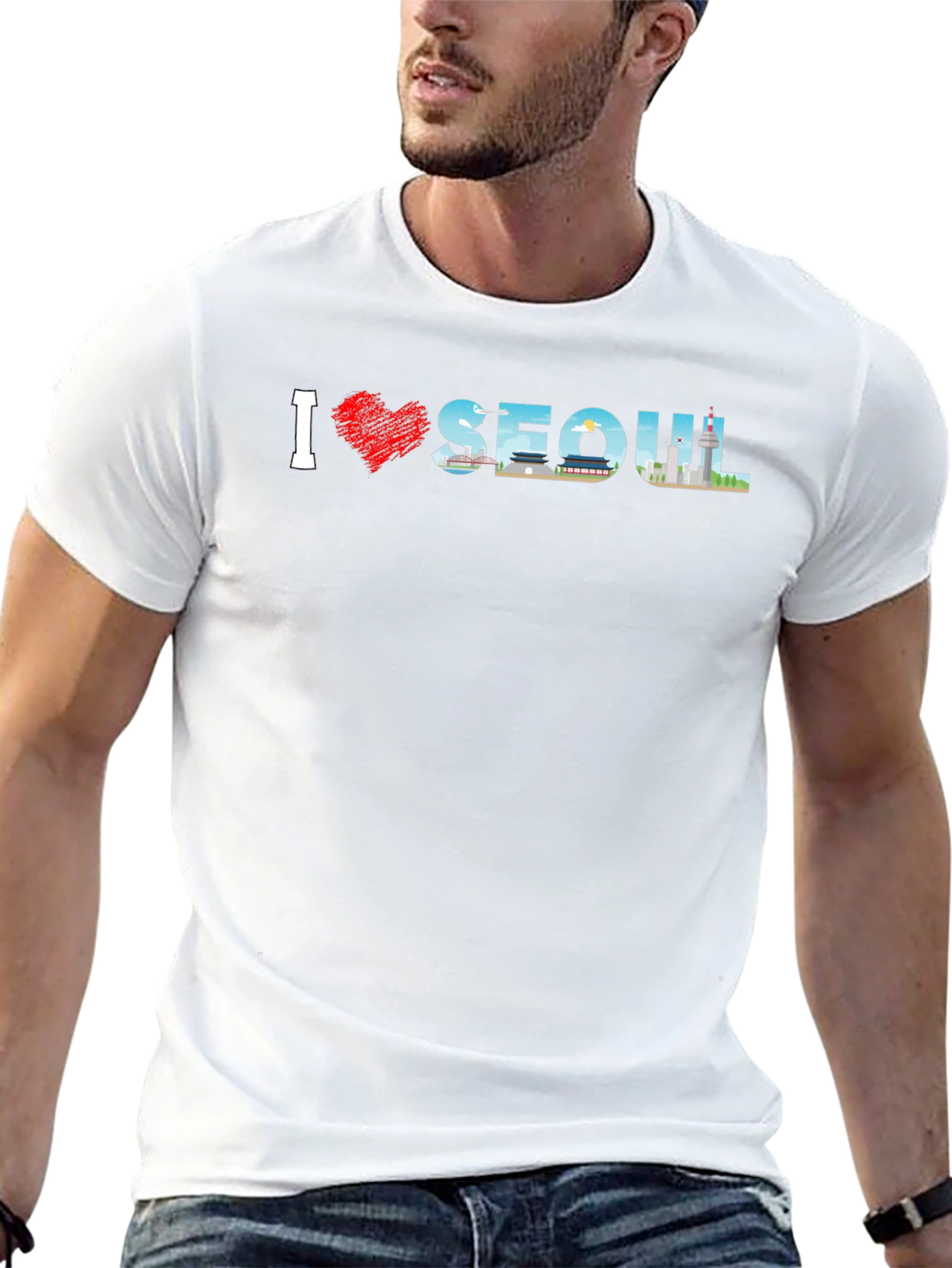 I Love Seoul Black T-Shirt