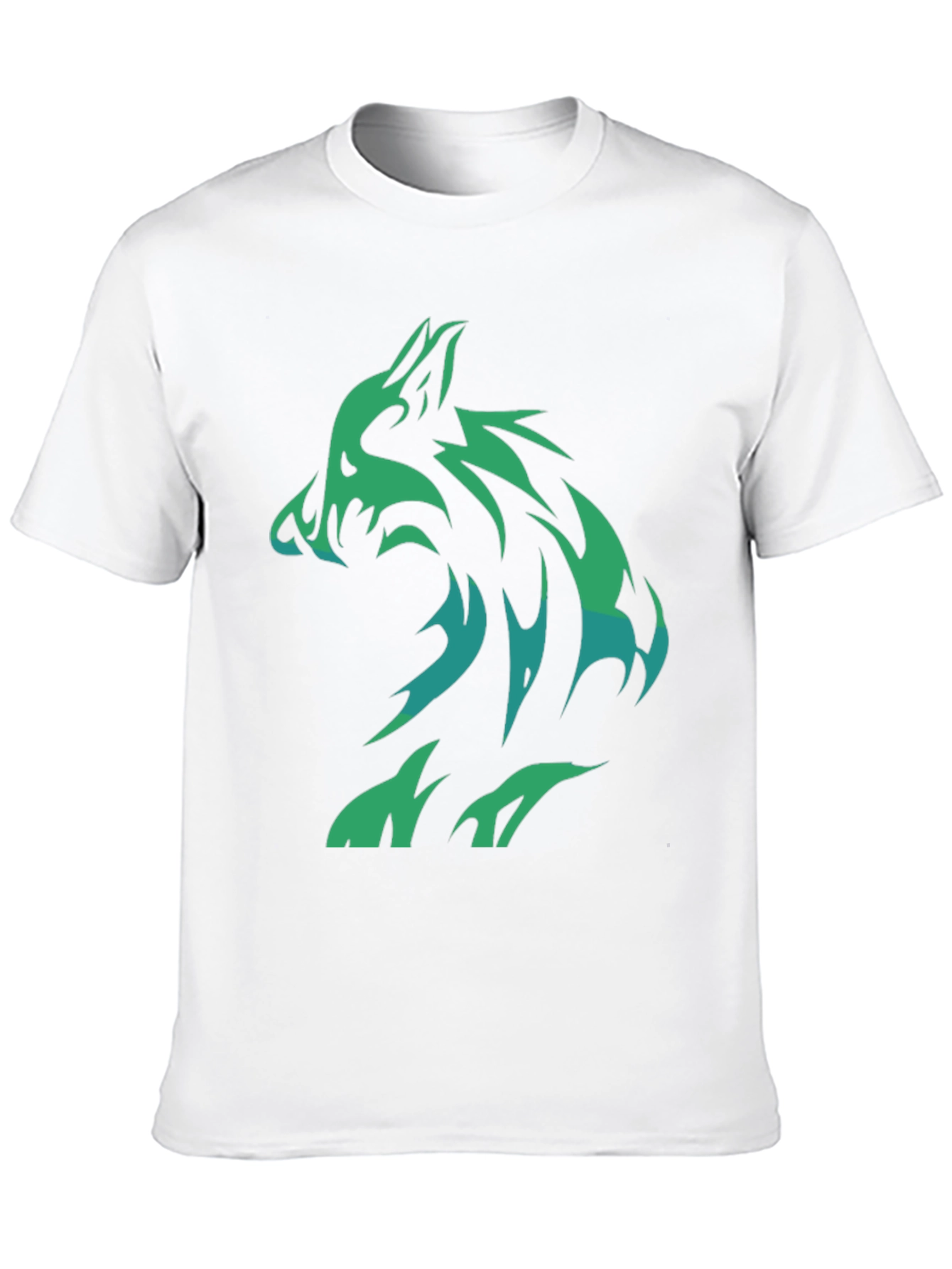 Tribal Wolf Graphic Tee - Black