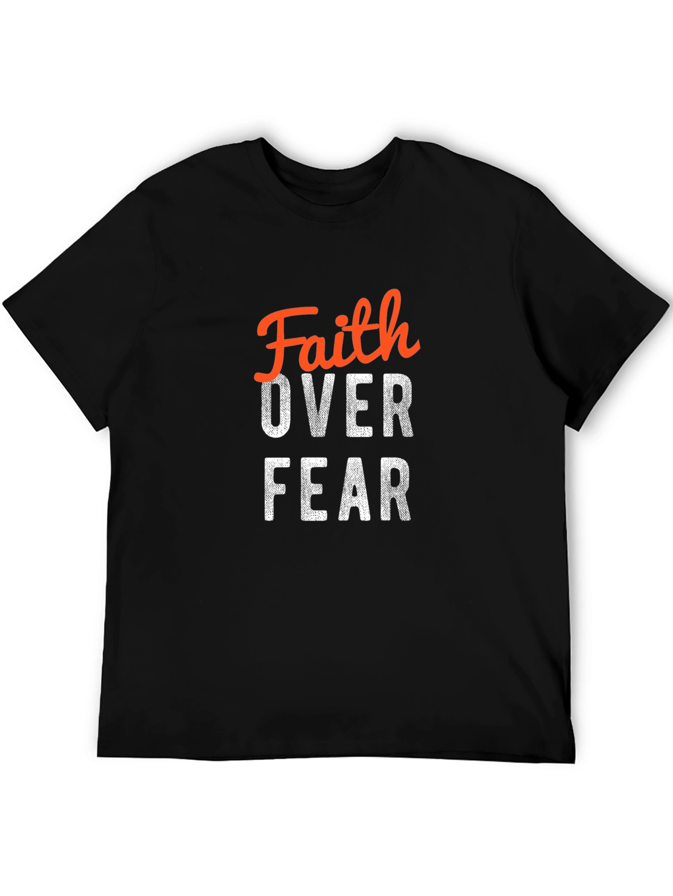 Faith Over Fear Graphic Tee - Mens Black T-Shirt