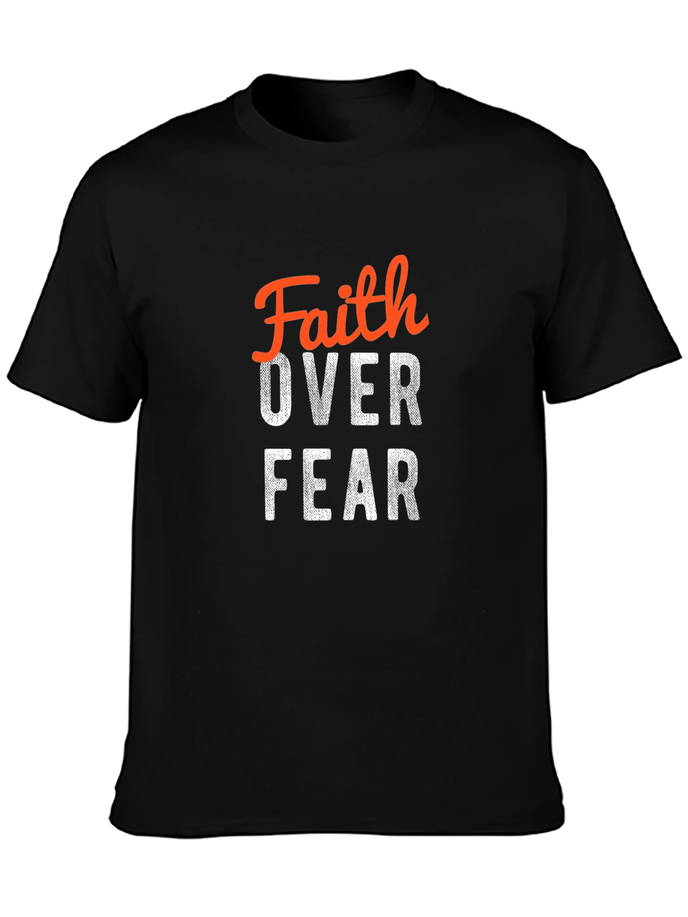 Faith Over Fear Graphic Tee - Mens Black T-Shirt