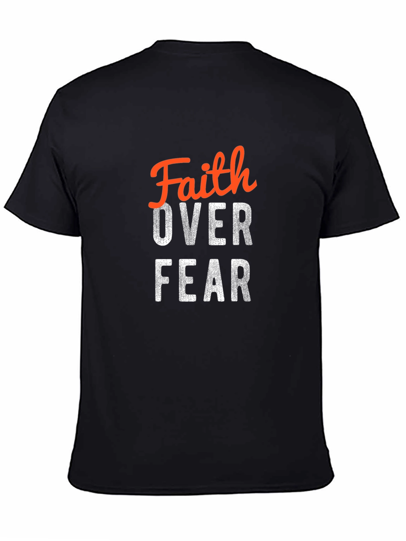 Faith Over Fear Graphic Tee - Mens Black T-Shirt