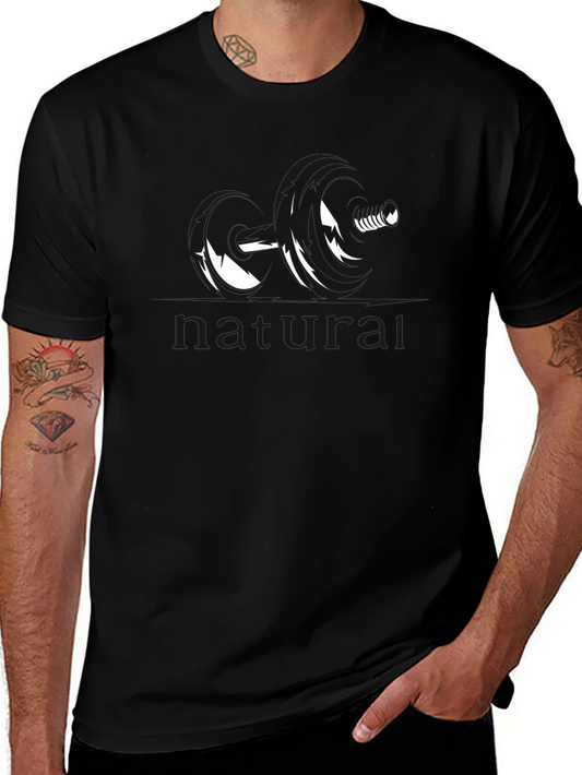 Black Graphic Tee - Weights Design