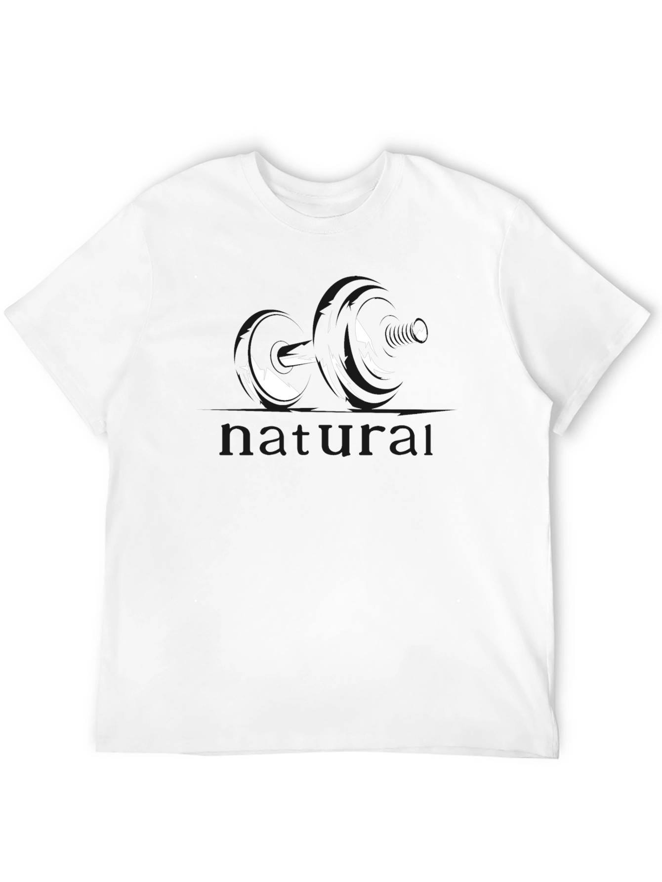 Black Graphic Tee - Weights Design