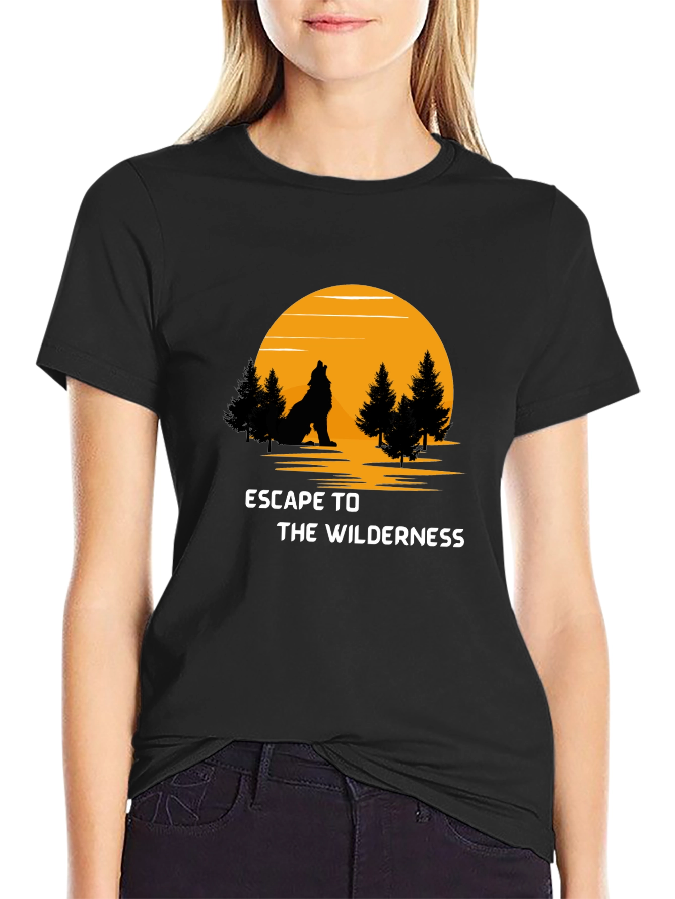 Escape to the Wilderness Black T-Shirt