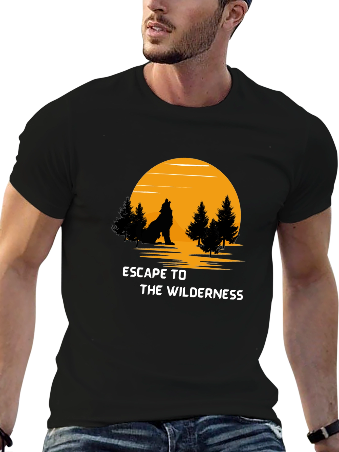 Escape to the Wilderness Black T-Shirt