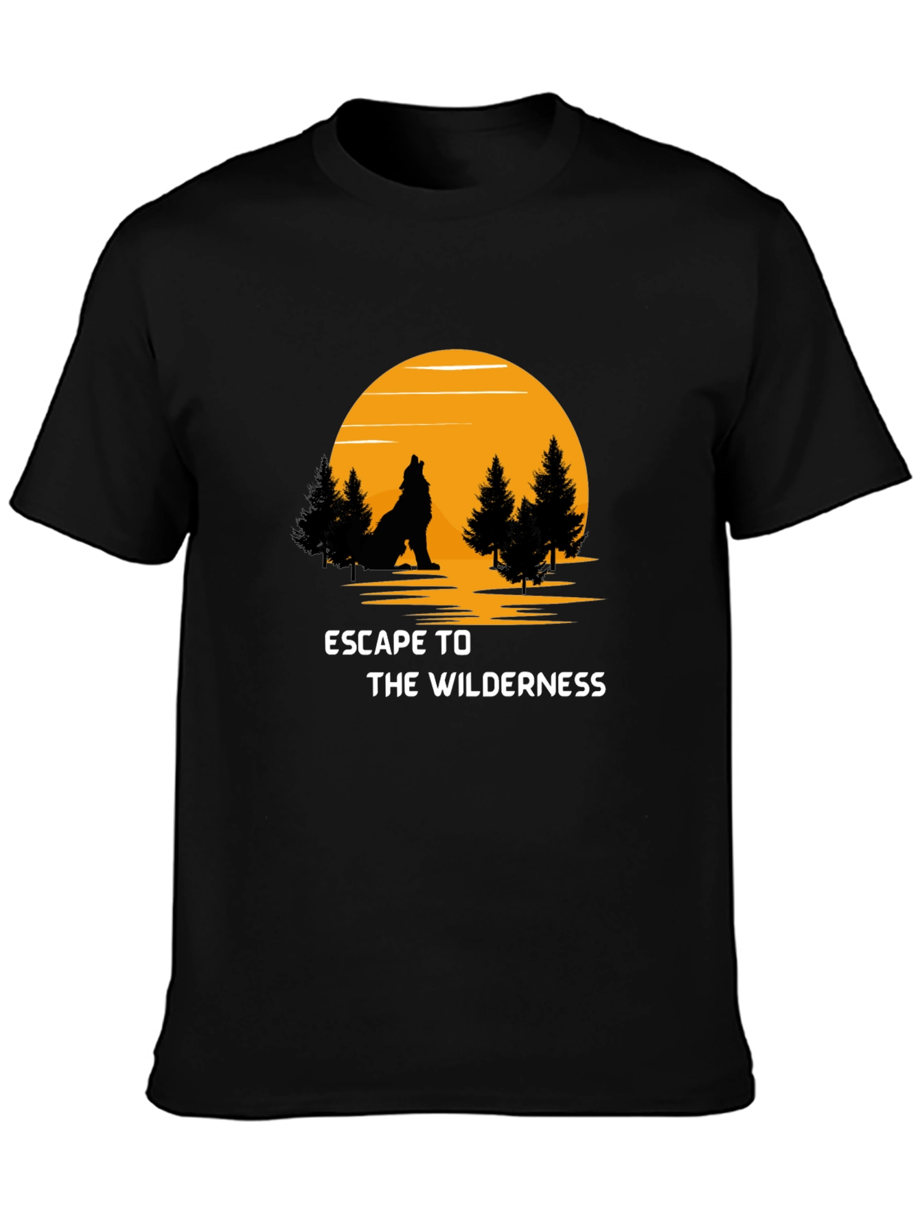 Escape to the Wilderness Black T-Shirt