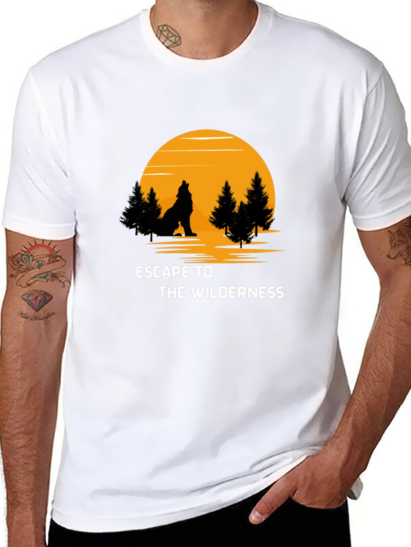 Escape to the Wilderness Black T-Shirt