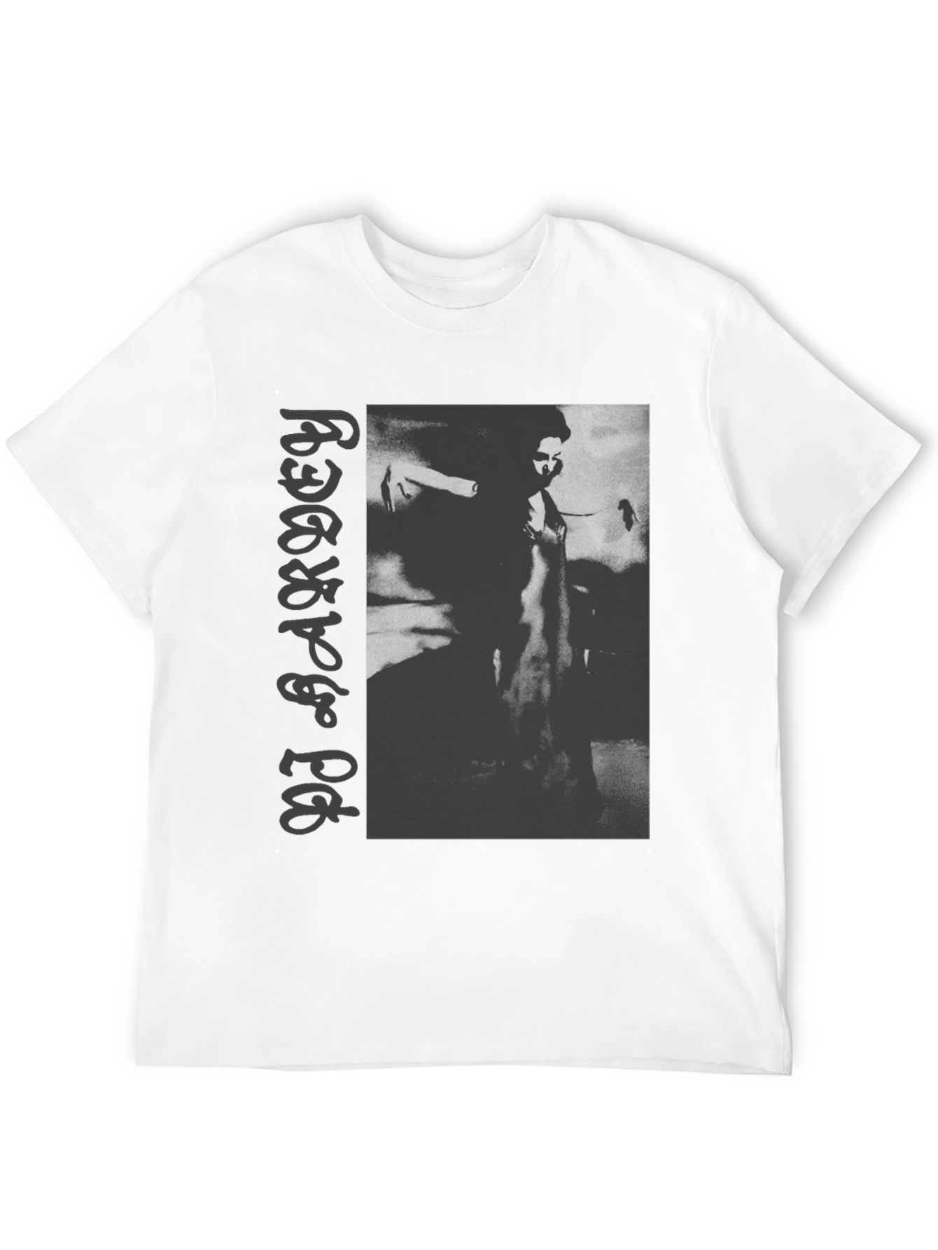 PJ Harvey Graphic Print Black Tee
