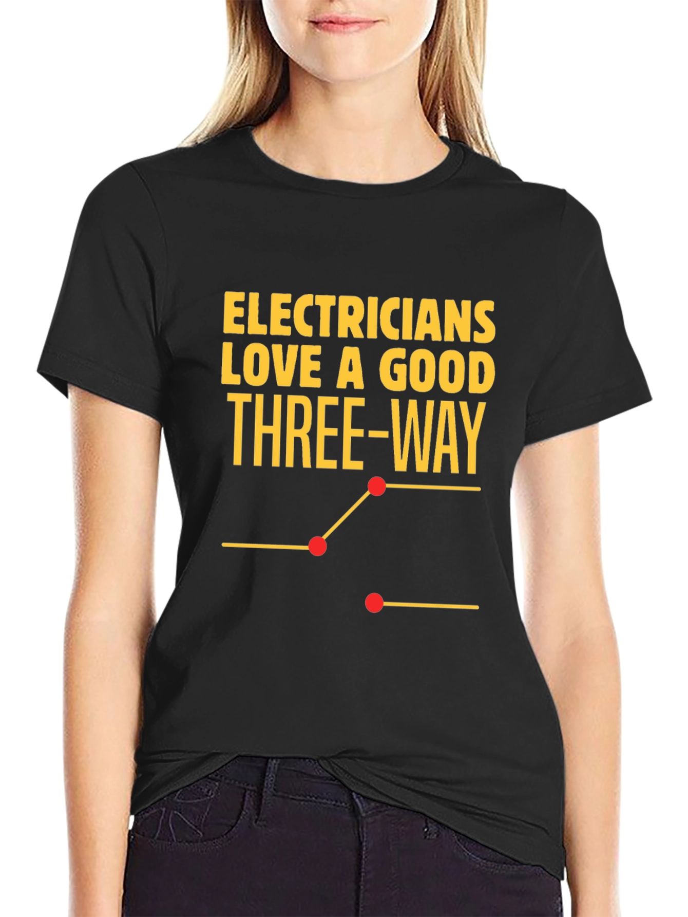 Electrician Three-Way Funny T-Shirt