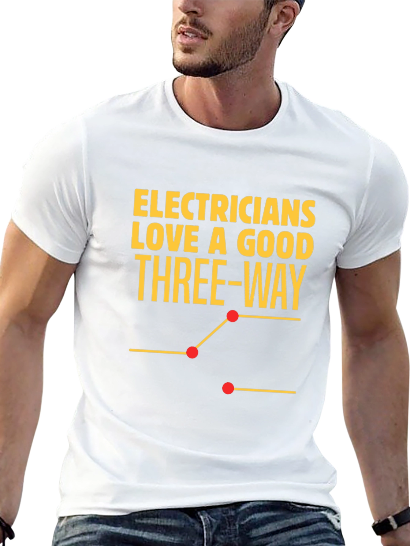 Electrician Three-Way Funny T-Shirt
