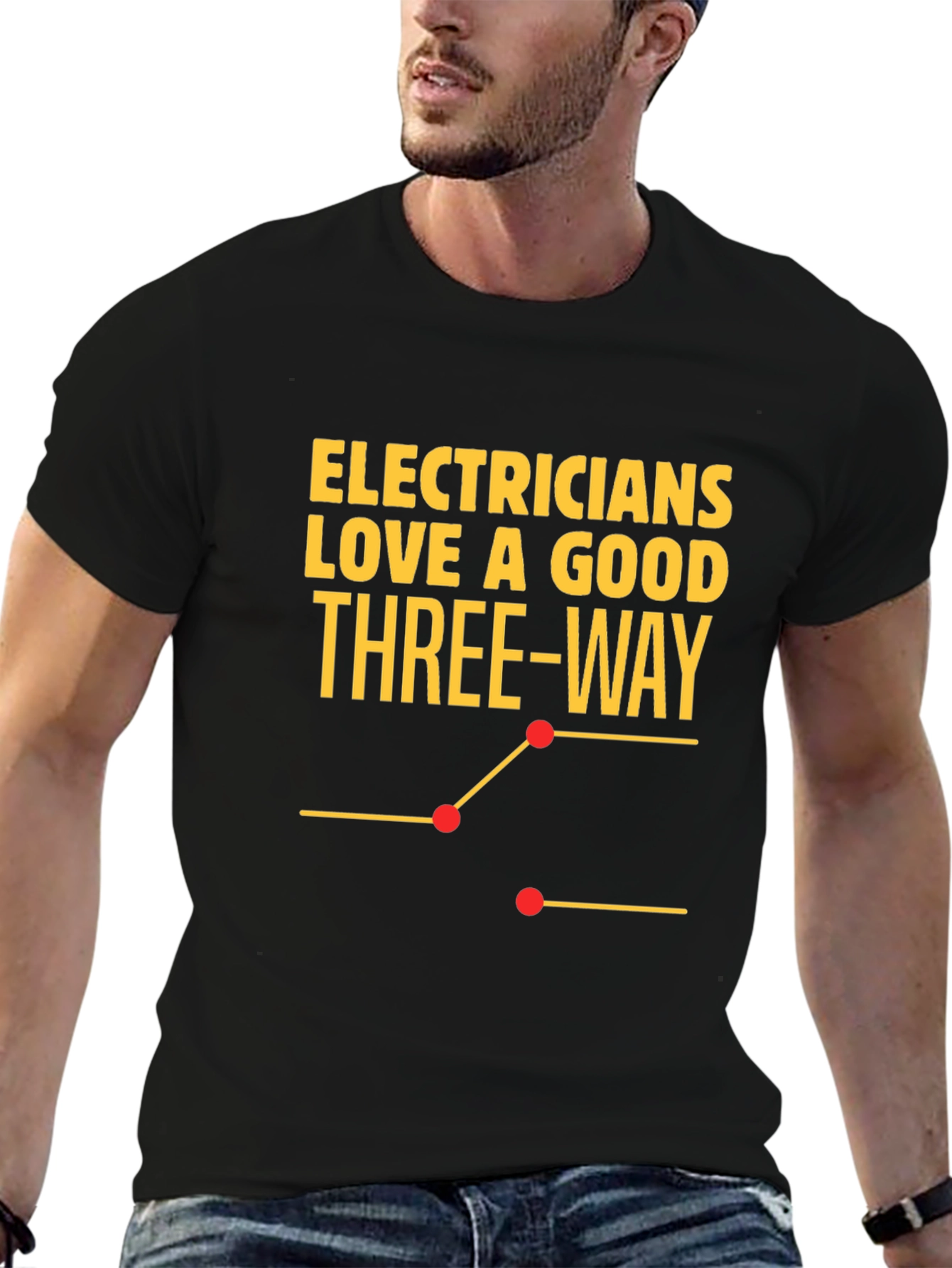 Electrician Three-Way Funny T-Shirt