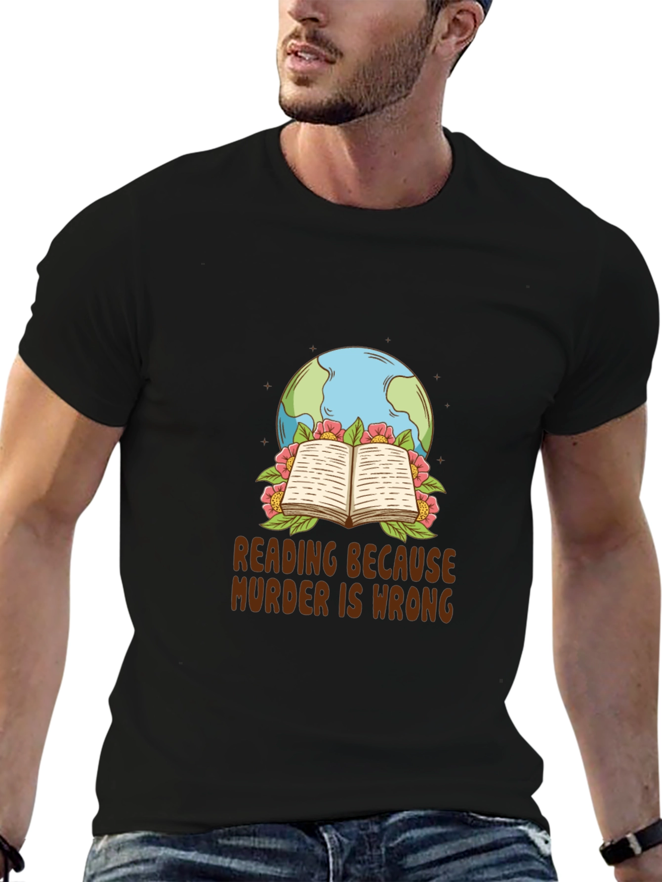 Reading Because Murder is Wrong Graphic Tee