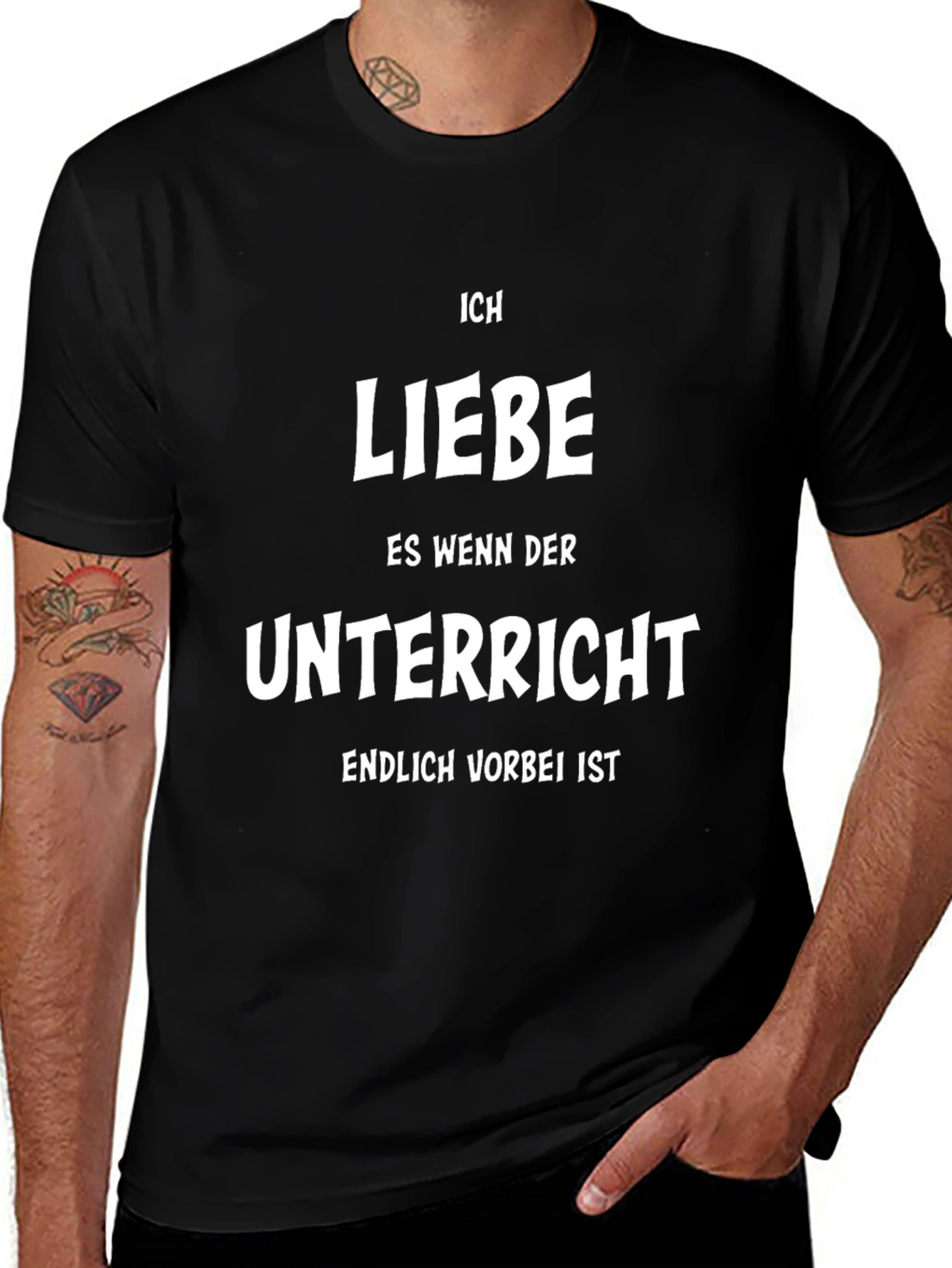 Ich Liebe Unterricht T-Shirt - German Text Graphic Tee
