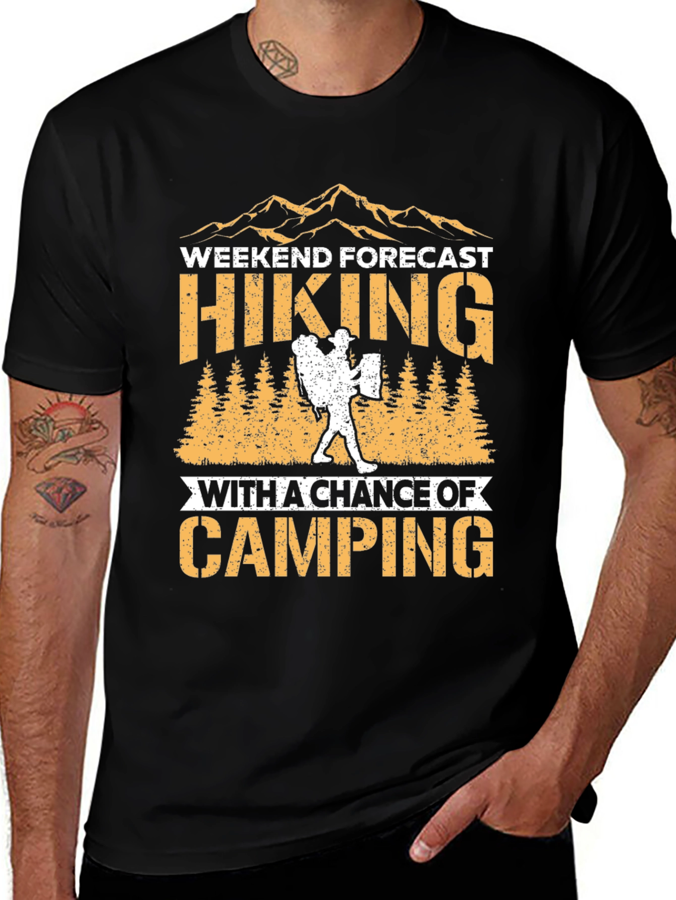 Hiking and Camping Forecast Graphic Tee