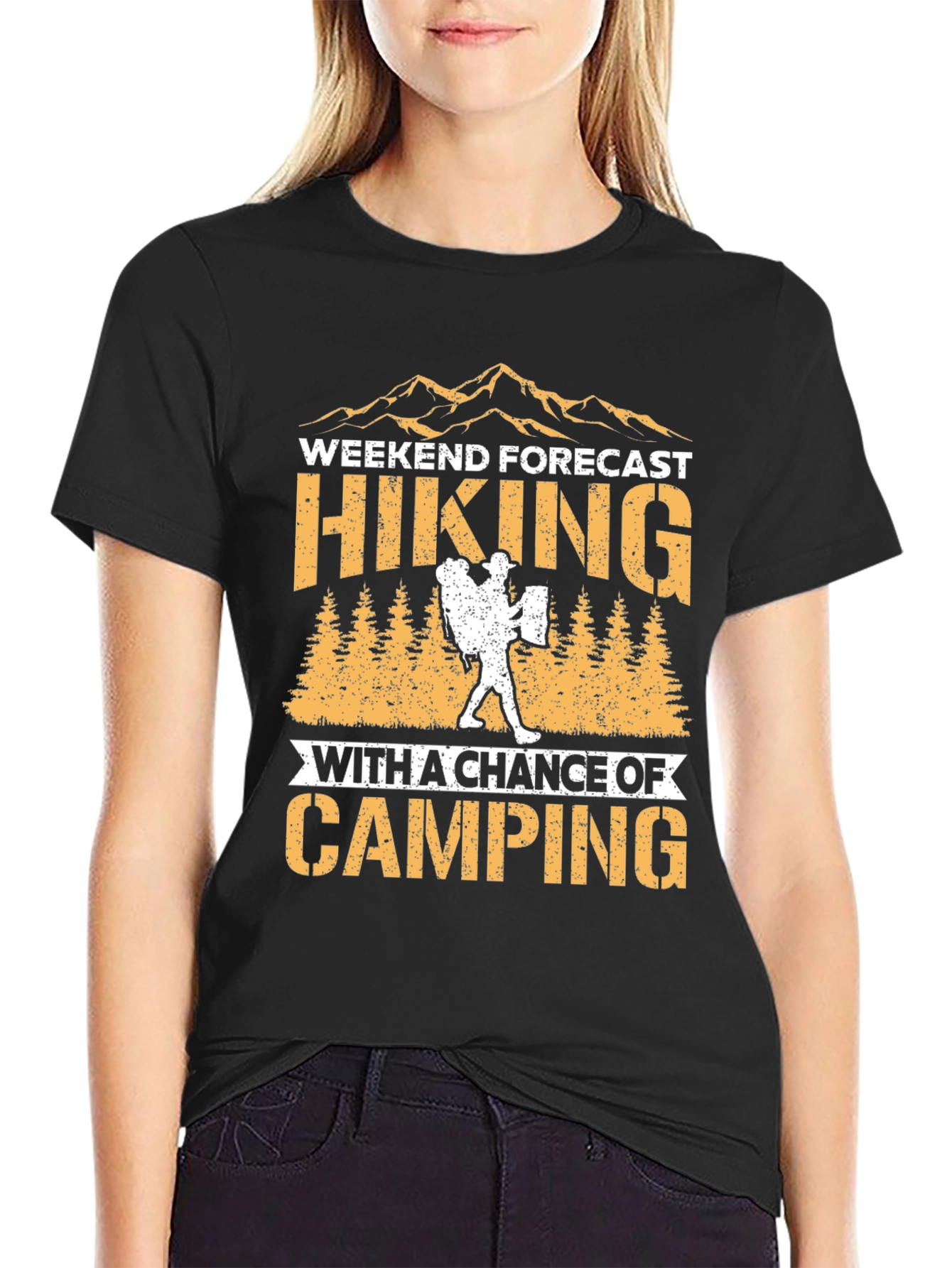 Hiking and Camping Forecast Graphic Tee