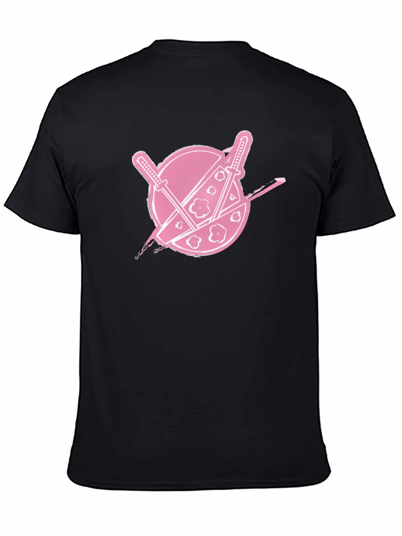 Samurai Pink Logo Black T-Shirt
