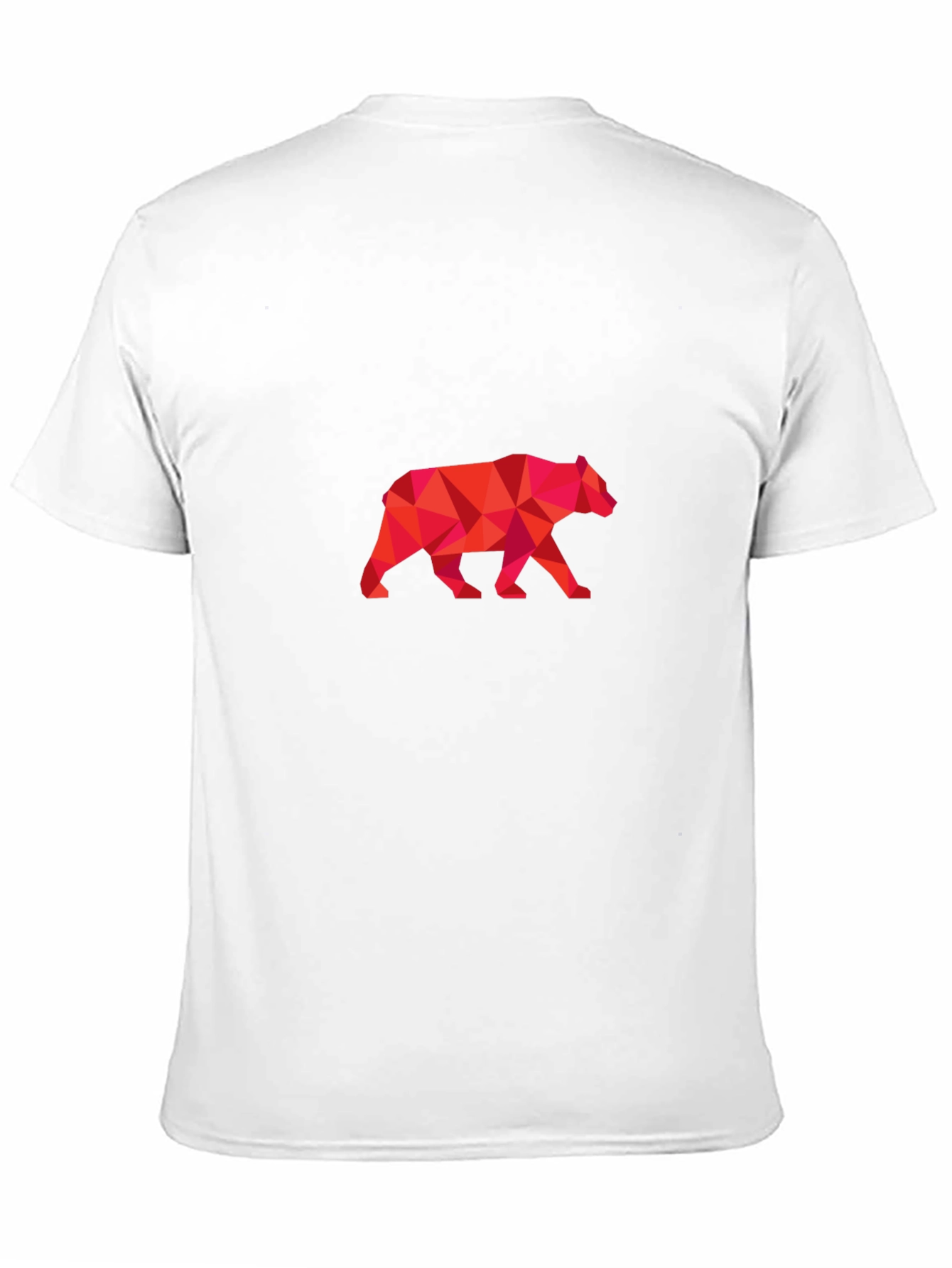 Geometric Bear Graphic Black Tee