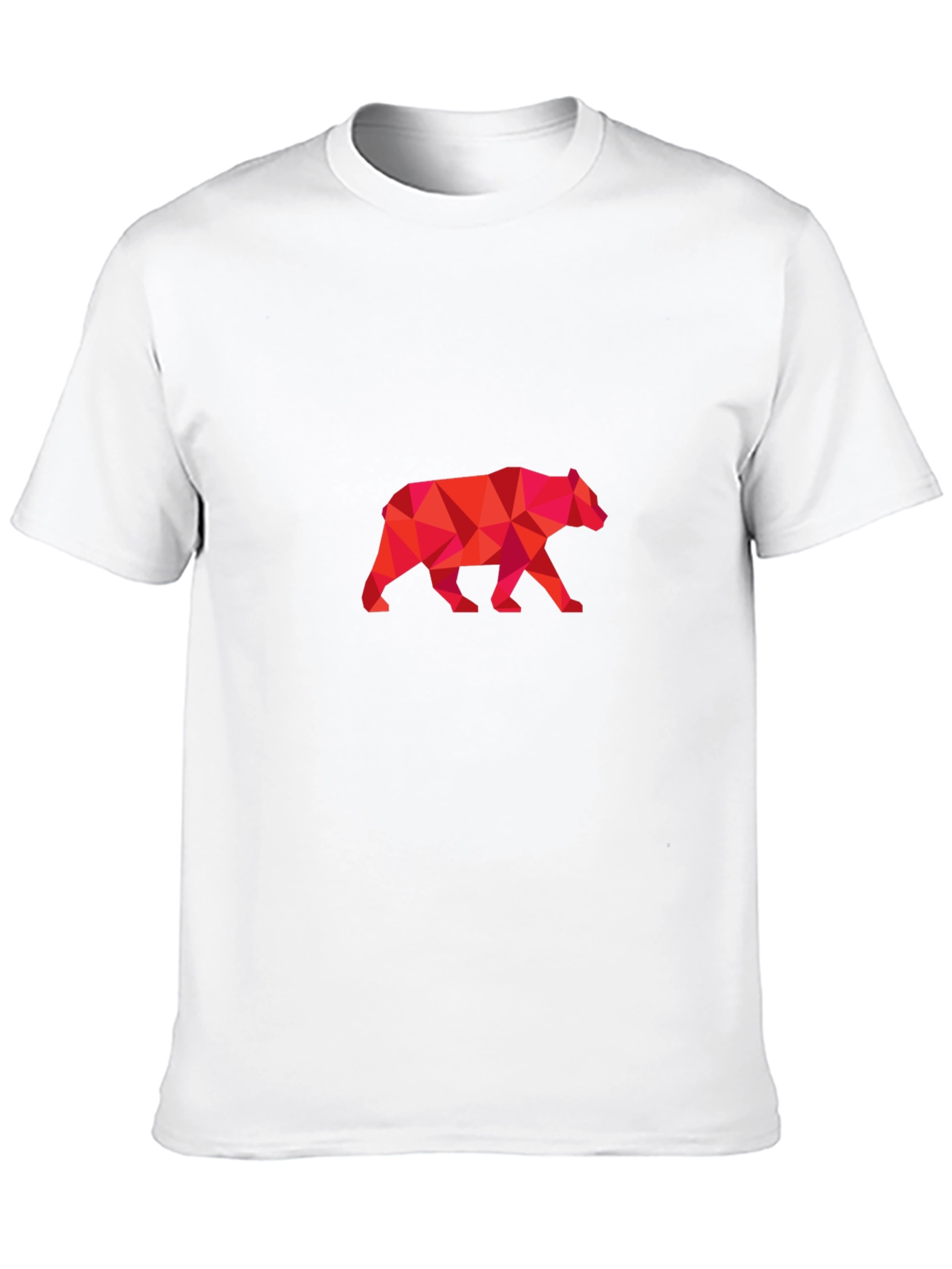 Geometric Bear Graphic Black Tee