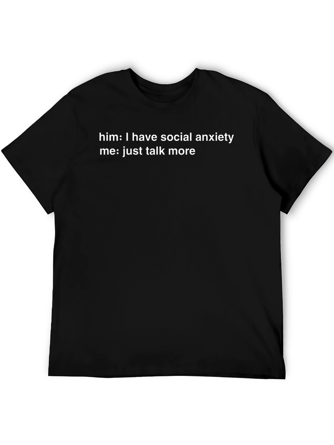Social Anxiety Graphic Print Mens T-Shirt