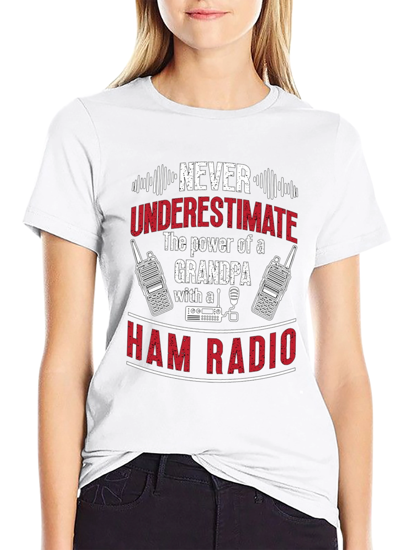 Grandpa Ham Radio T-Shirt - Never Underestimate