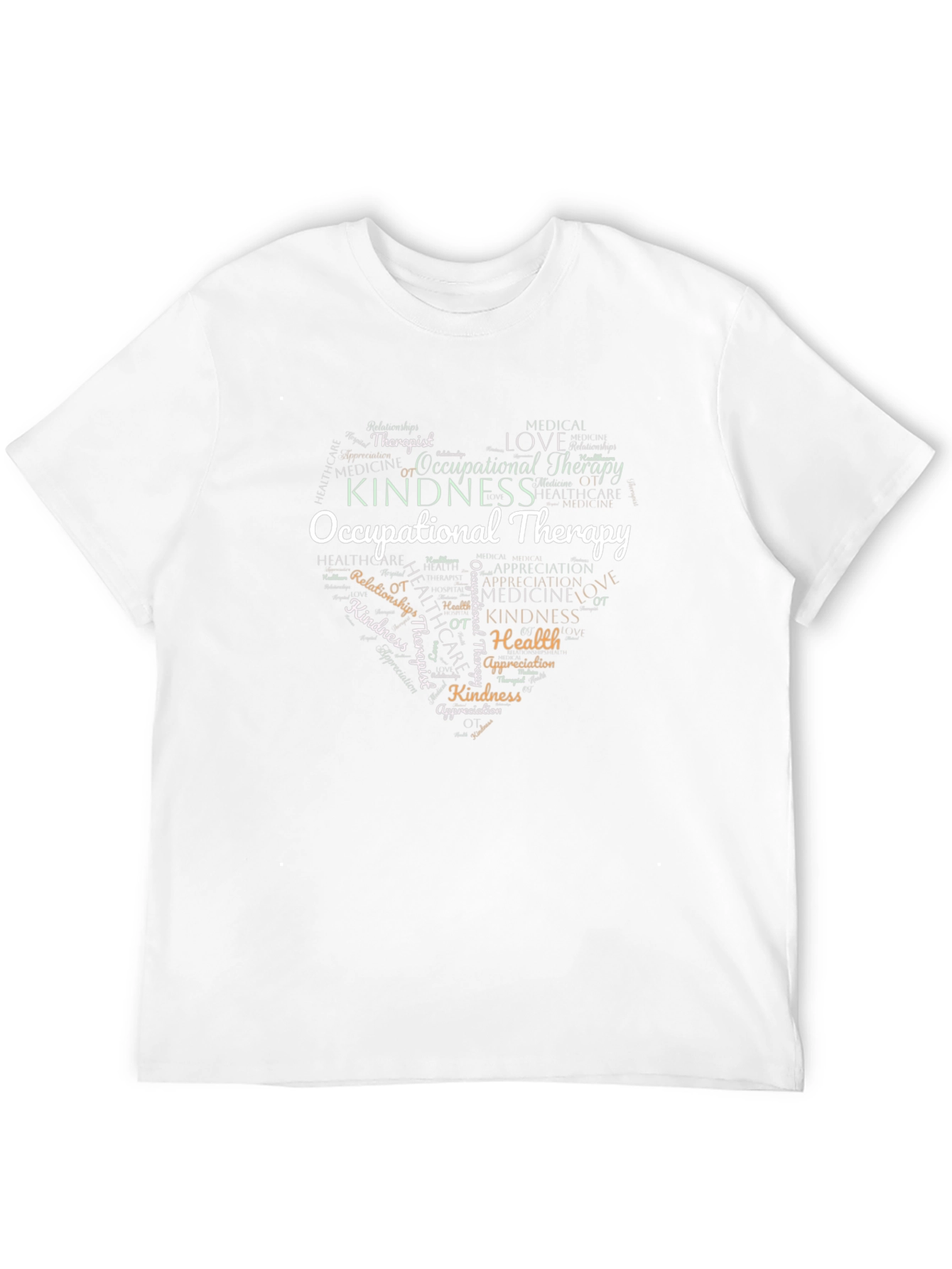 Occupational Therapy Word Art Heart T-Shirt