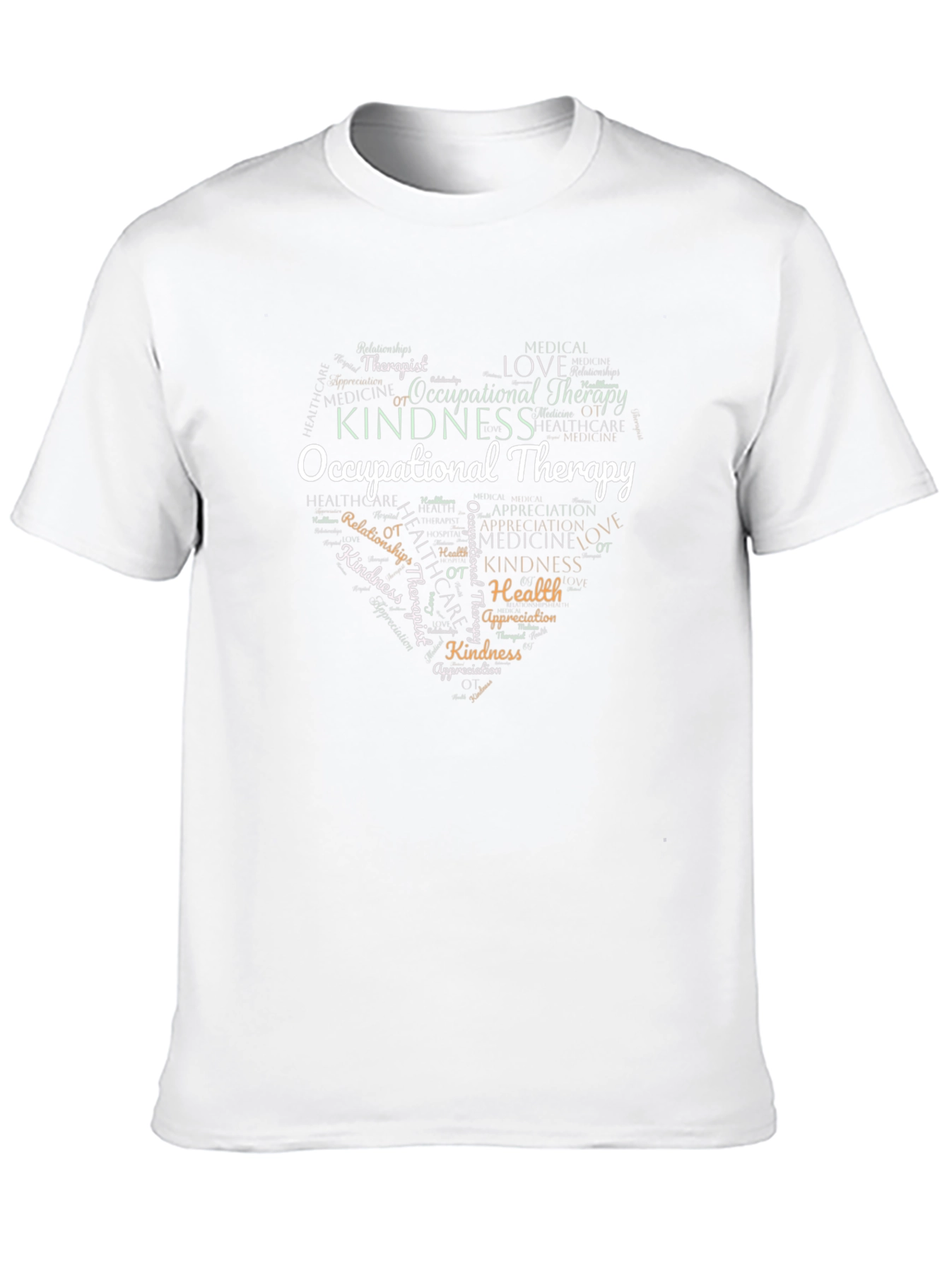 Occupational Therapy Word Art Heart T-Shirt