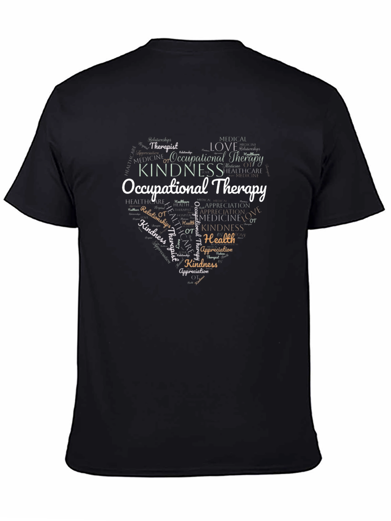Occupational Therapy Word Art Heart T-Shirt