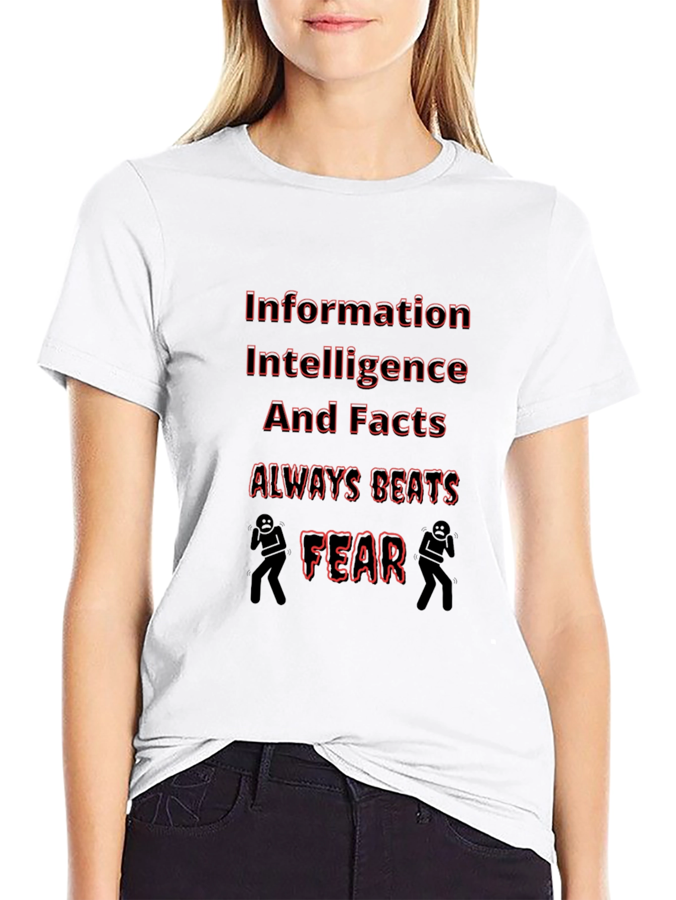 Information Beats Fear Graphic T-Shirt