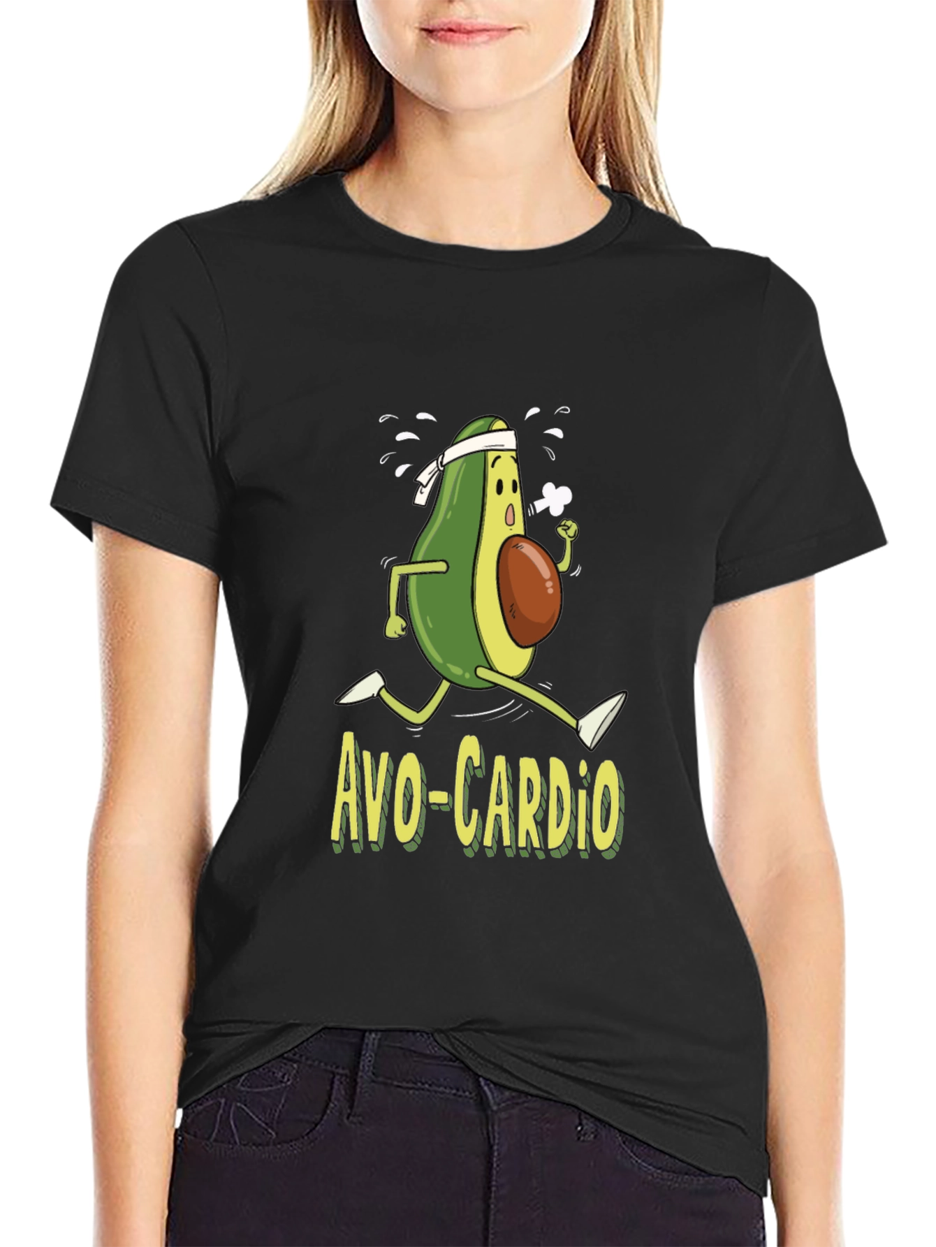 Avo-Cardio T-Shirt Funny Avocado Running Workout Tee